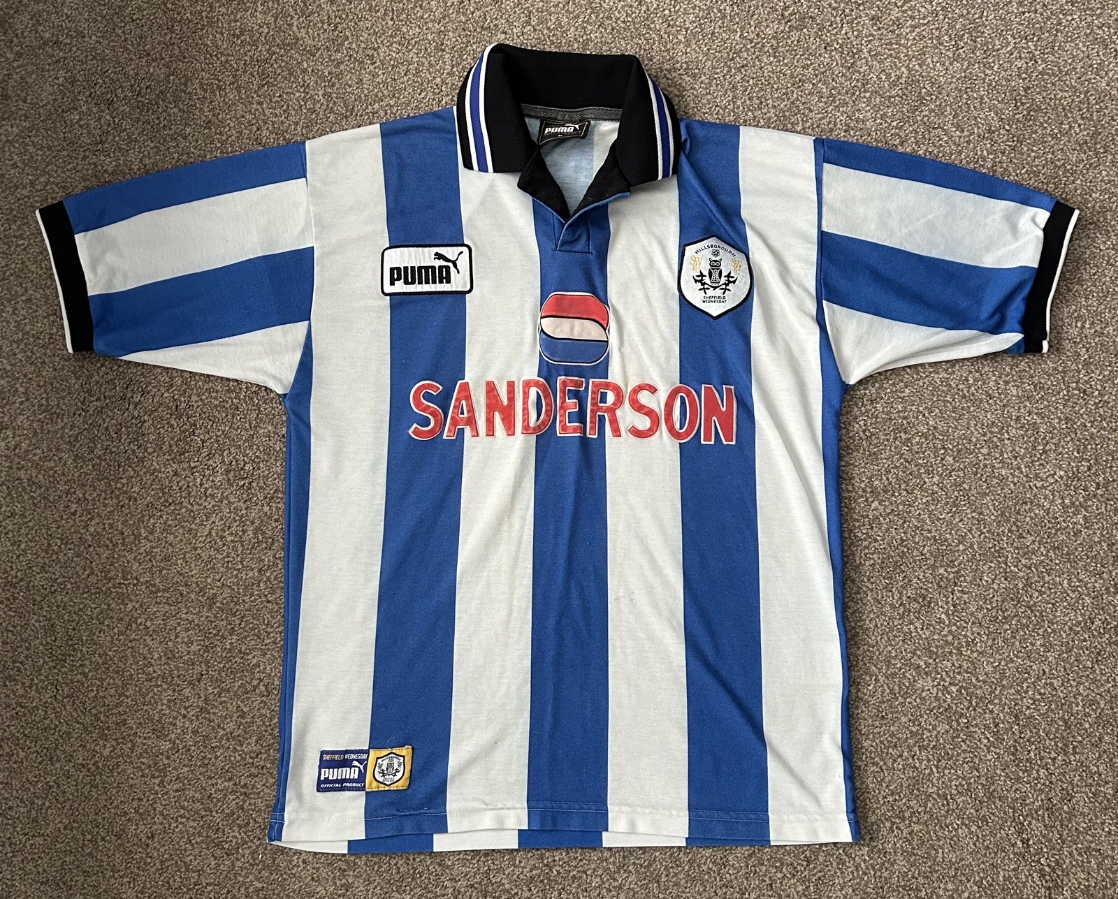 Original Puma Sheffield Wednesday 1997/1998 Home Football Shirt Medium Mens for sale on Ebay