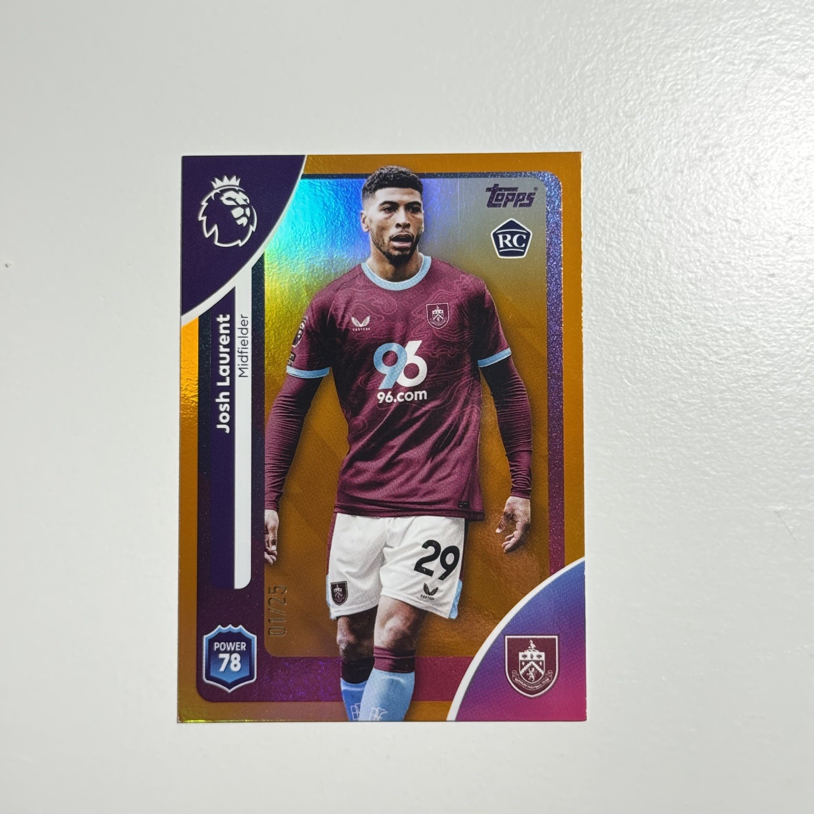 2026 Topps Premier League Josh Laurent Orange Parallel Insert RC /25 - Burnley  for sale on Ebay