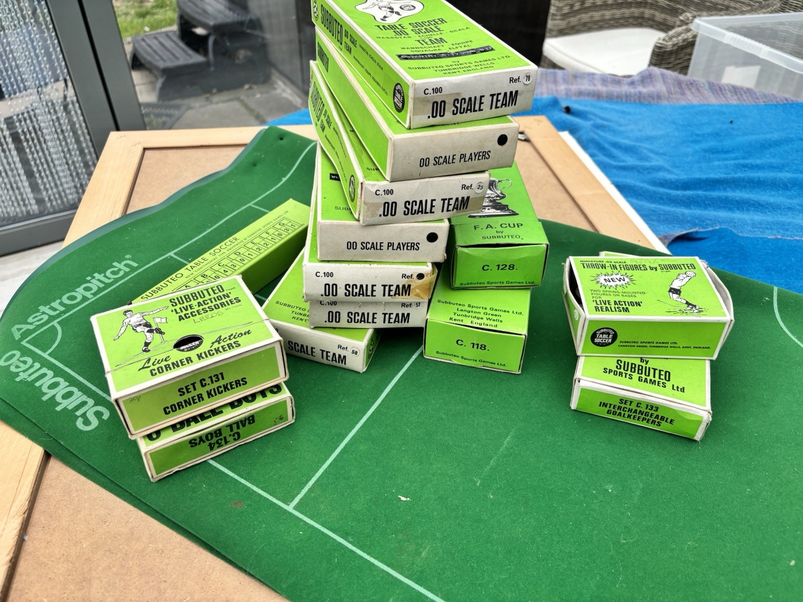 Subbuteo Pitch and Team Sets with Cups and Figures Job Lot for sale on Ebay