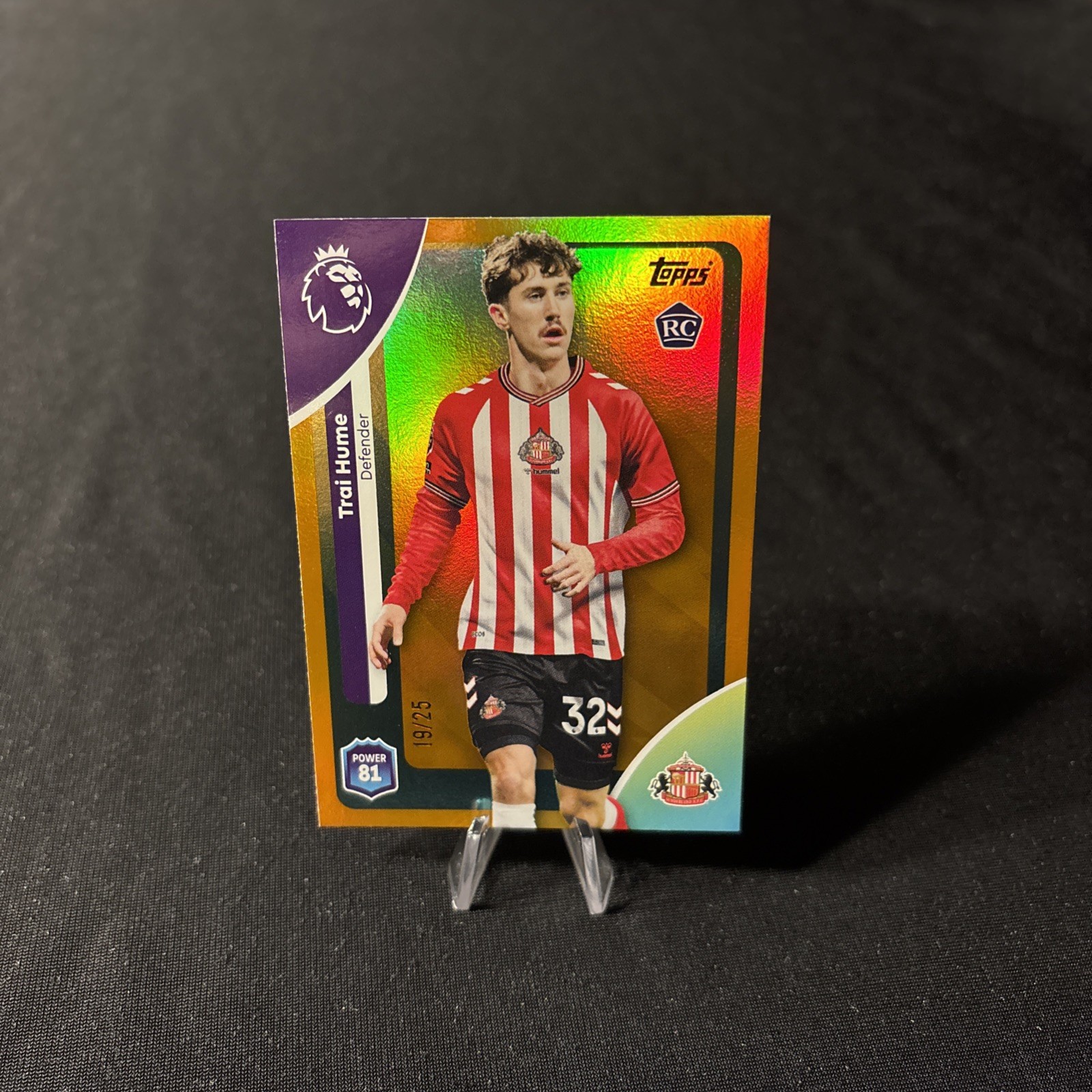 Topps Premier League 2026 Sunderland Trai Hume - Numbered Orange /25 for sale on Ebay