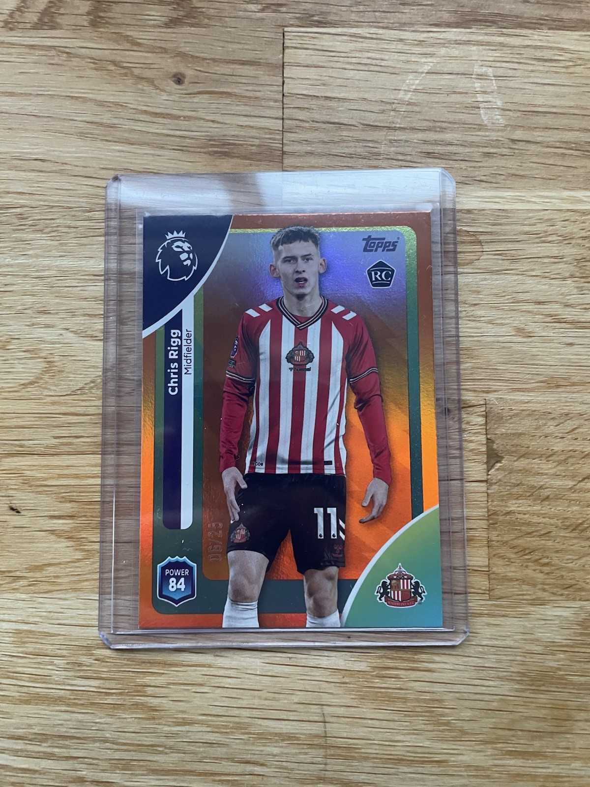 Chris Rigg RC /25 Orange Sunderland Topps Premier League 25/26 for sale on Ebay