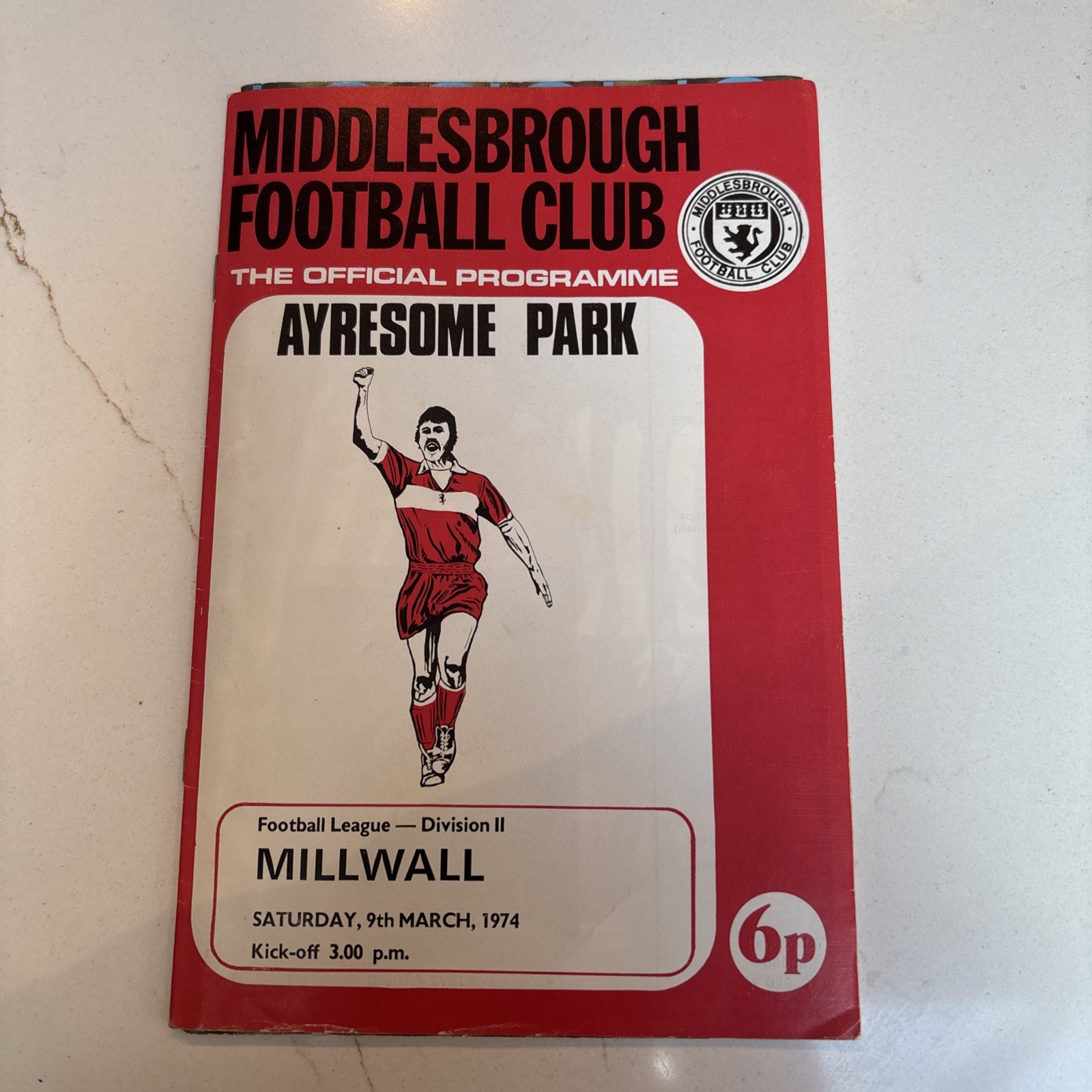 4 Middlesbrough programmes from 1974 with football league magazine inserts for sale on Ebay