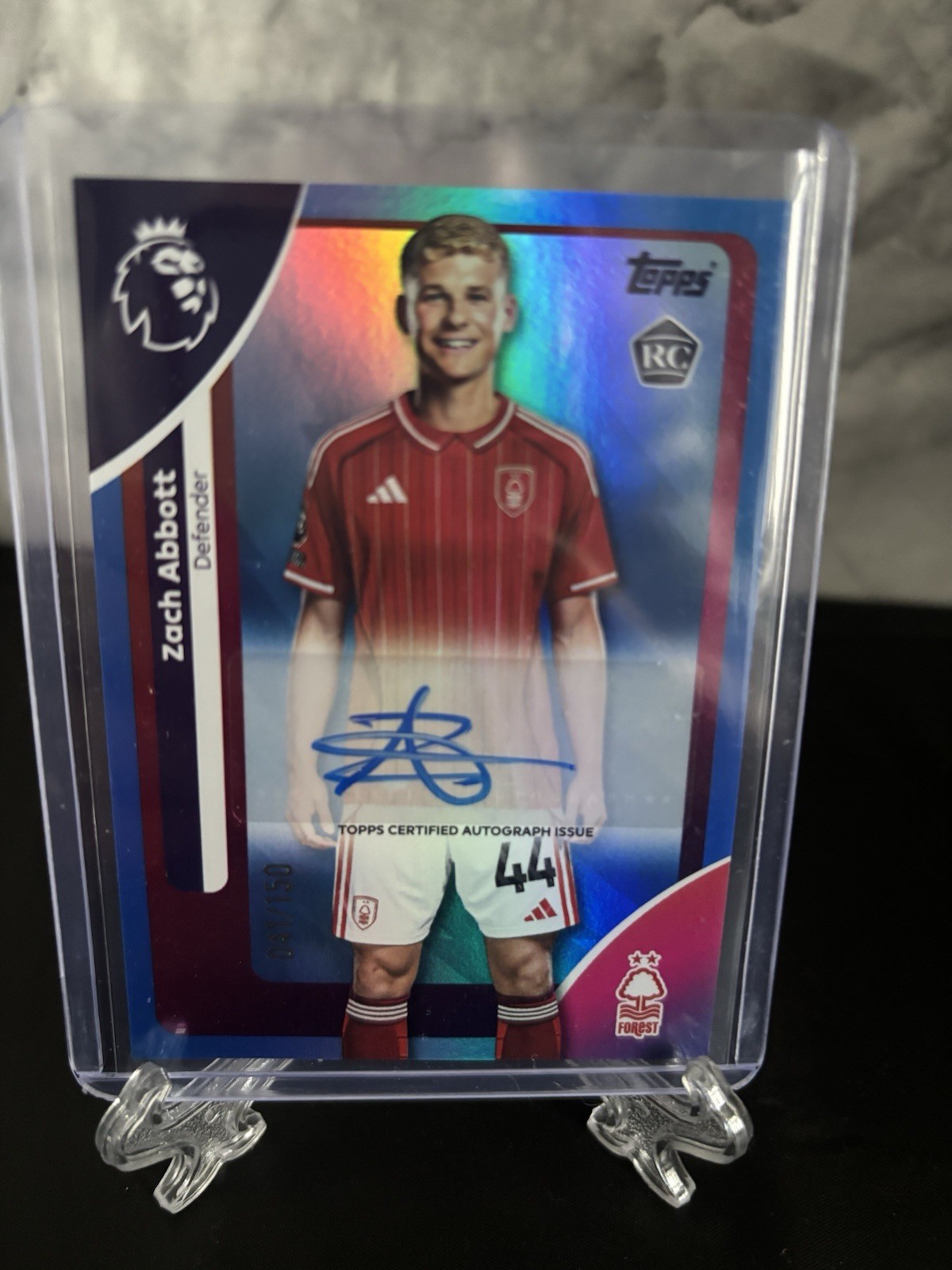 AUTO Zach Abbott 041/150 Topps Premier League 25/26 Nottingham Forest Rookie for sale on Ebay