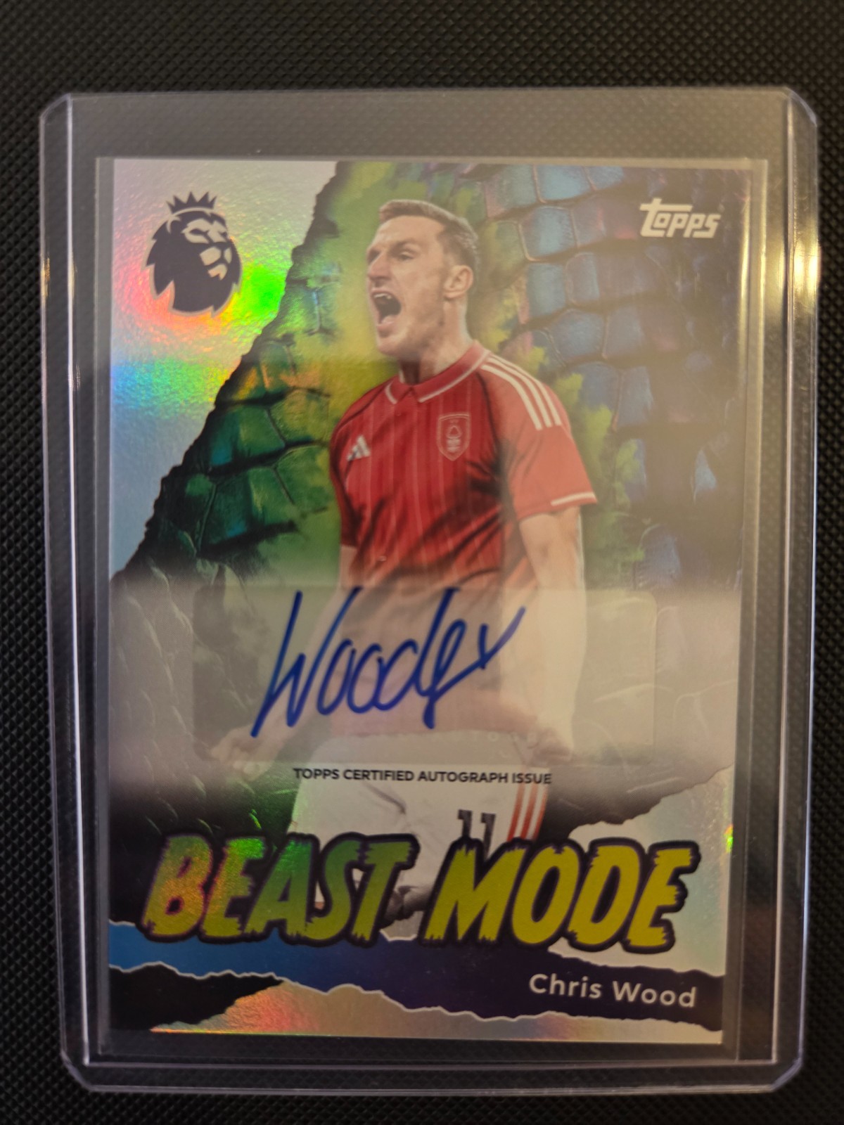 Chris Wood Beast Mode Auto Topps Premier League 25/26 Nottingham Forest for sale on Ebay