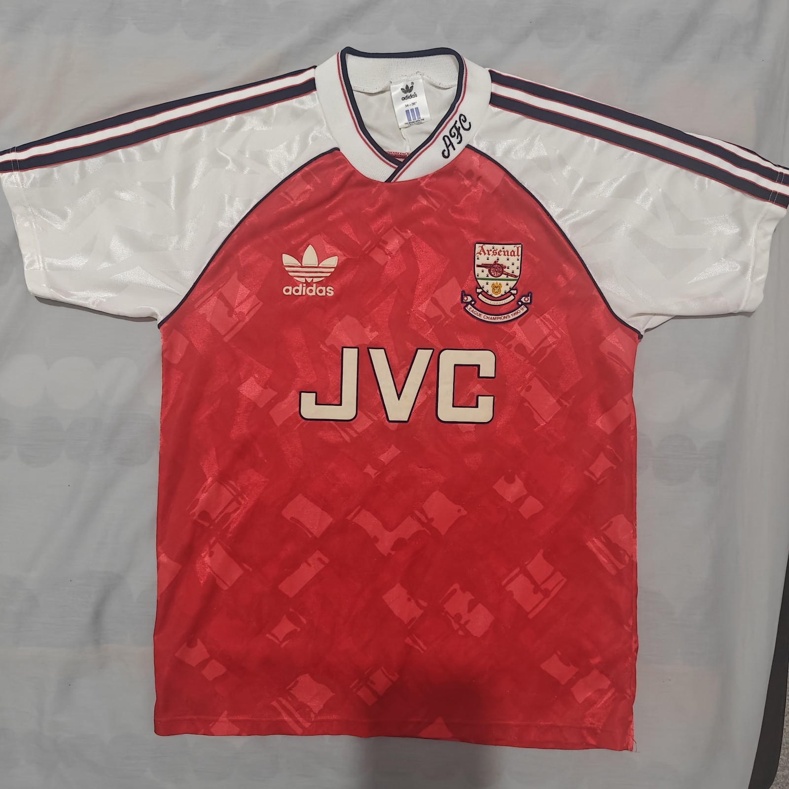 Arsenal 1990/1991/1992 Home Football Shirt size 34-36