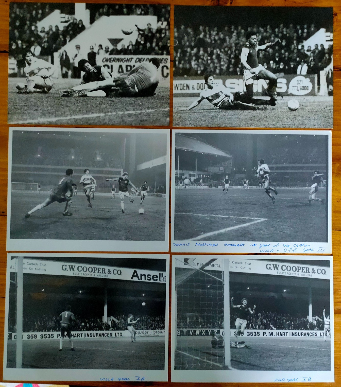 ASTON VILLA    v   QUEENS PARK RANGERS   -  20th  March  1979   - 6 PRESS PHOTOS for sale on Ebay
