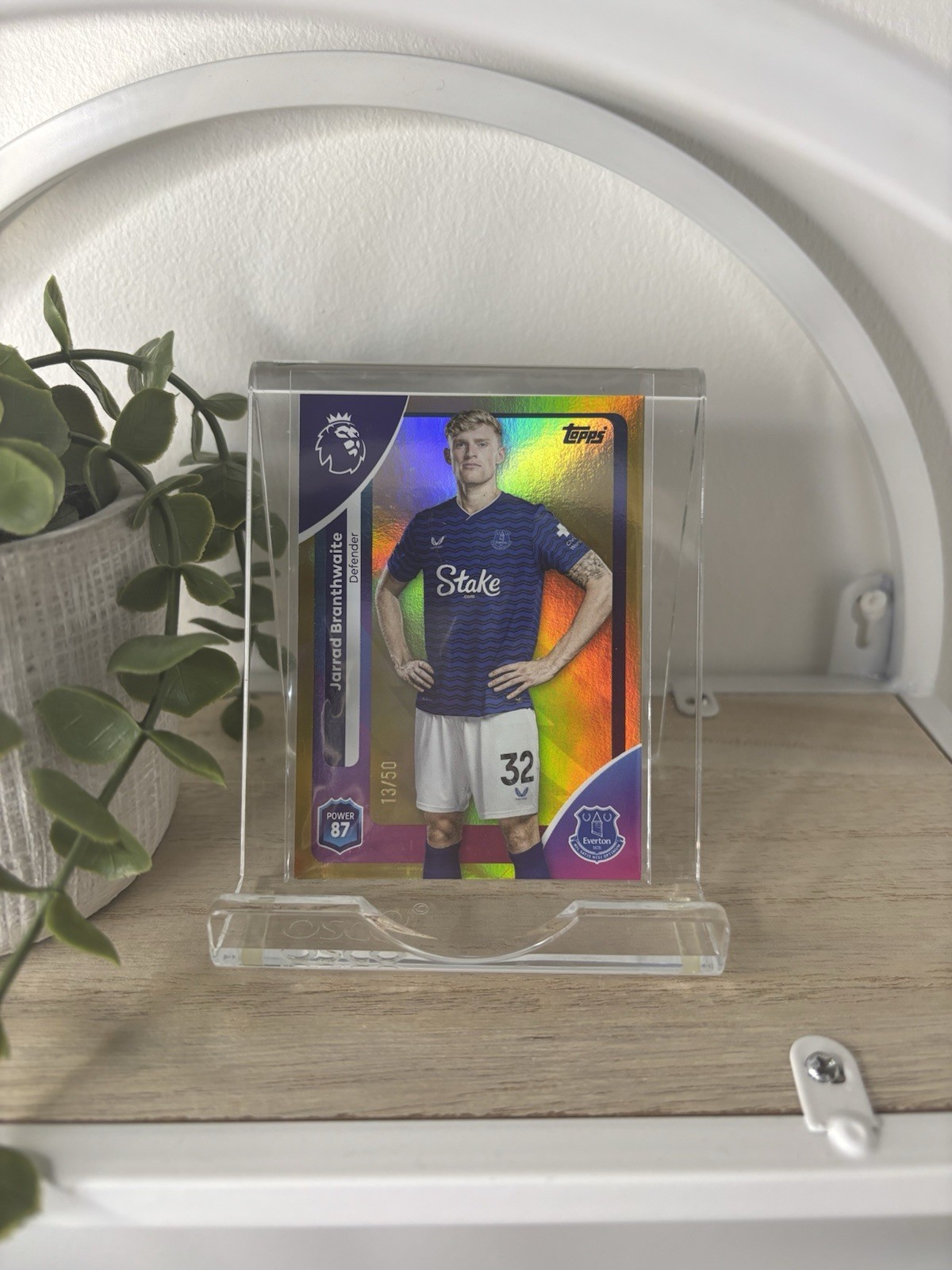 Jarrad Branthwaite 13/50 Numbered Everton FC Topps 25/26 for sale on Ebay