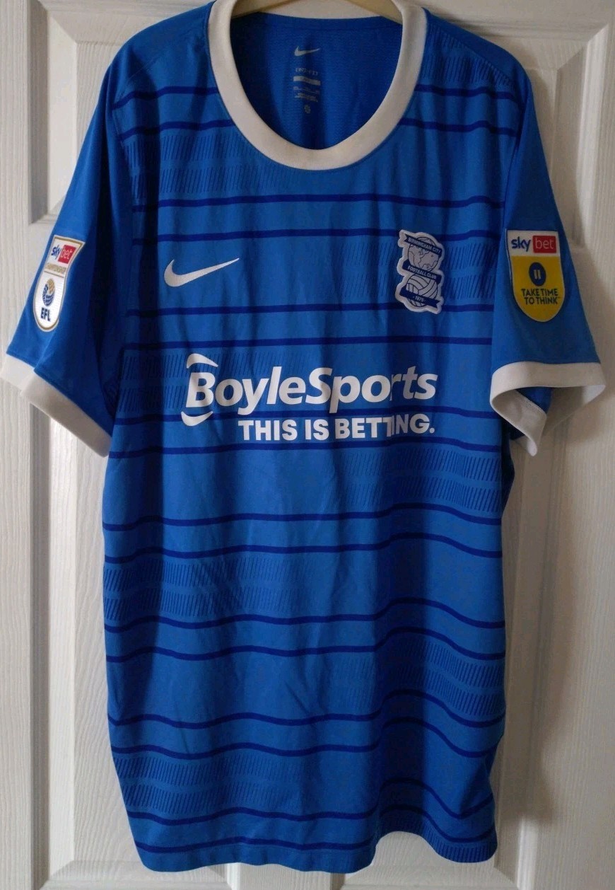 2022/23 Birmingham City Football Club Home Shirt Size XXL with Sleeve Patches for sale on Ebay
