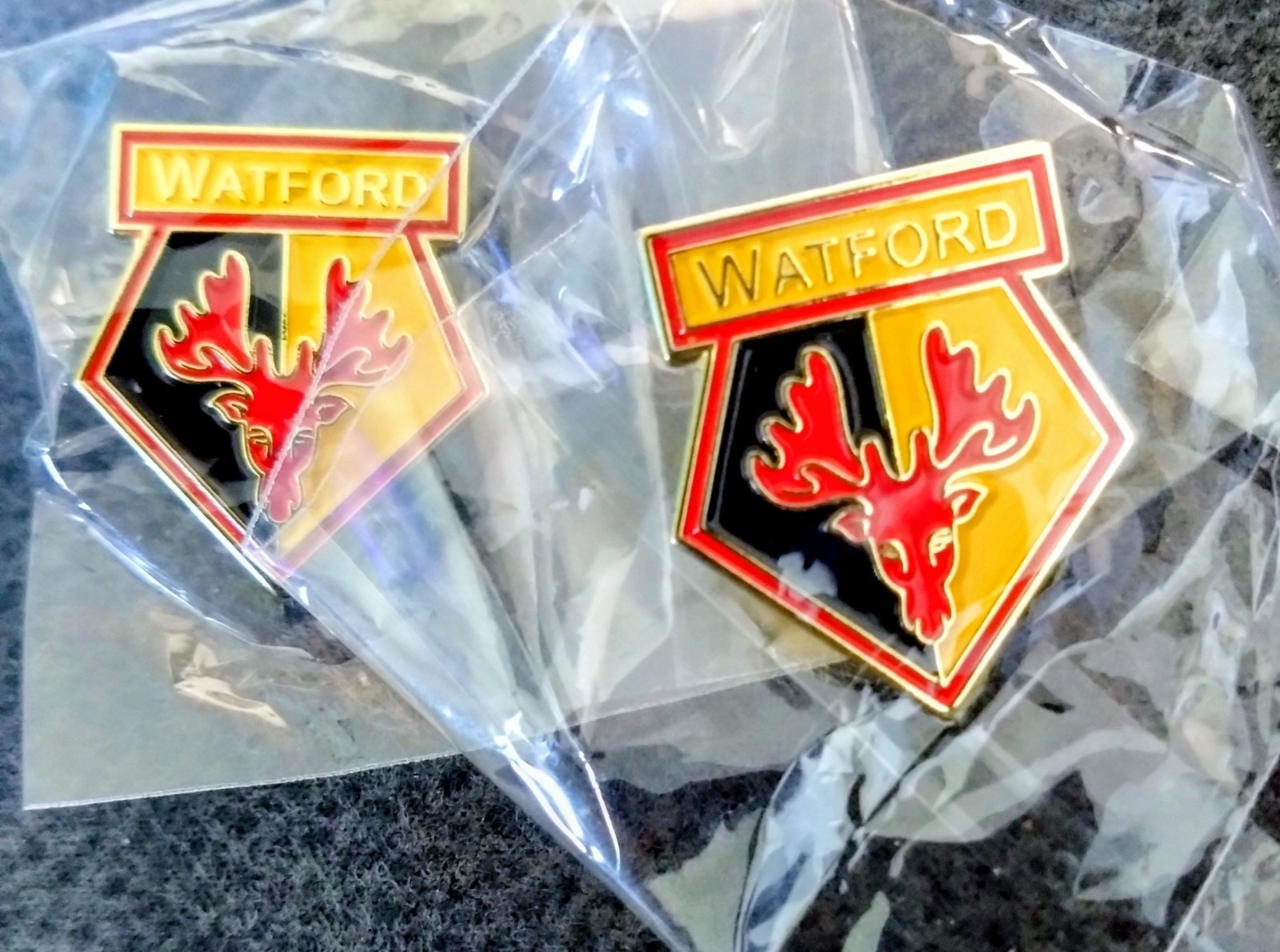 JOB LOT/COLLECTION OF 2 WATFORD FOOTBALL CLUB BADGES. for sale on Ebay