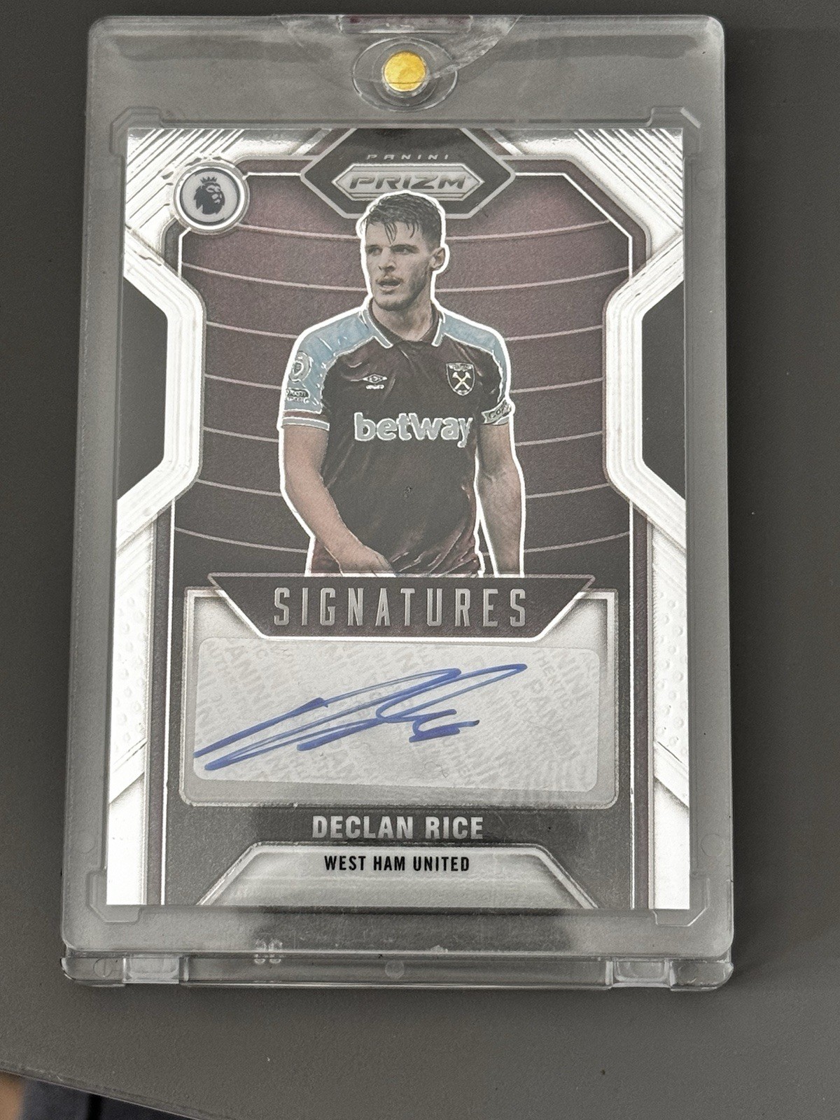 2021-22 Panini Prizm Premier League Declan Rice Auto West Ham for sale on Ebay