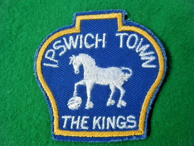 IPSWICH TOWN F.C 1970's SEW ON BADGE PATCH - KINGS - CROWN DESIGN - TRACTOR BOYS for sale on Ebay
