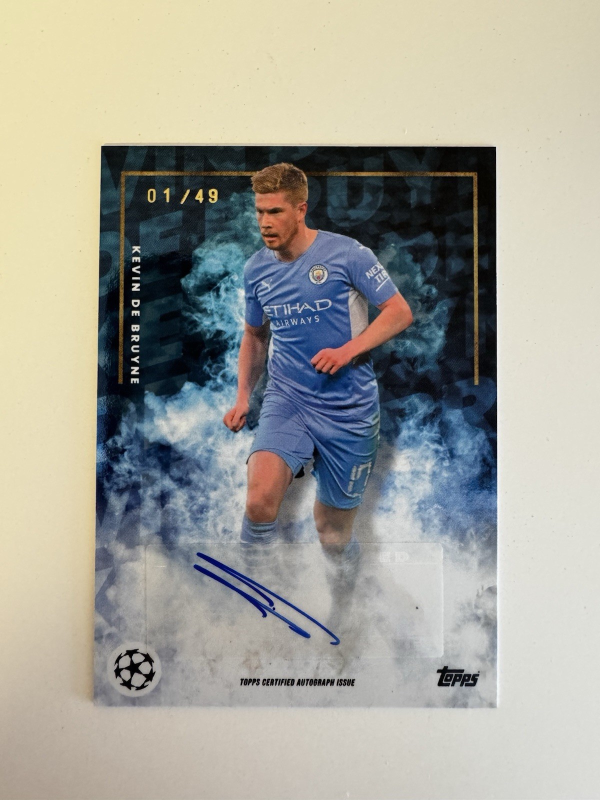 Topps Chrome Kevin De Bruyne 1/49 Autograph Manchester City for sale on Ebay