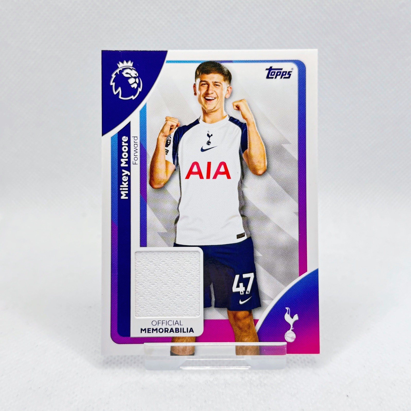 2026 Topps Premier League Mikey Moore Player Worn Relic Card - Tottenham Hotspur for sale on Ebay
