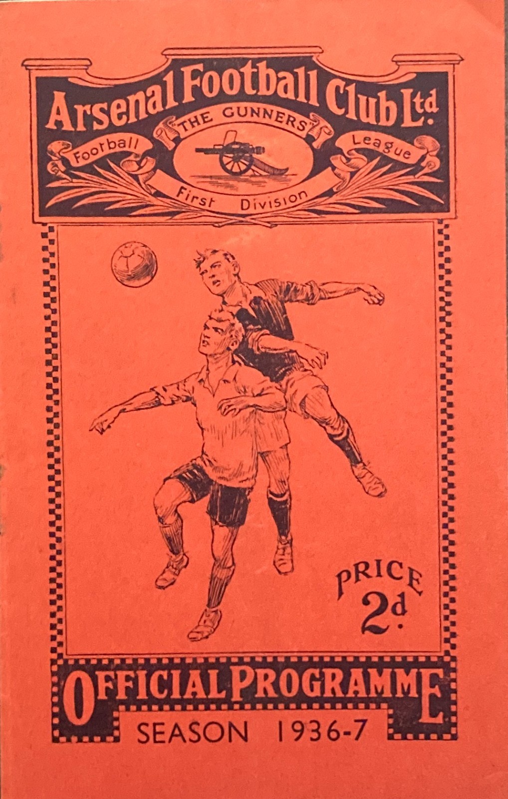 Arsenal v Sheffield Wednesday Div 1 1936/37 for sale on Ebay