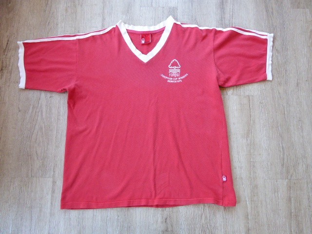 Nottingham Forest - Short sleeve RED Shirt   European Cup winners Munich 1979 VG for sale on Ebay