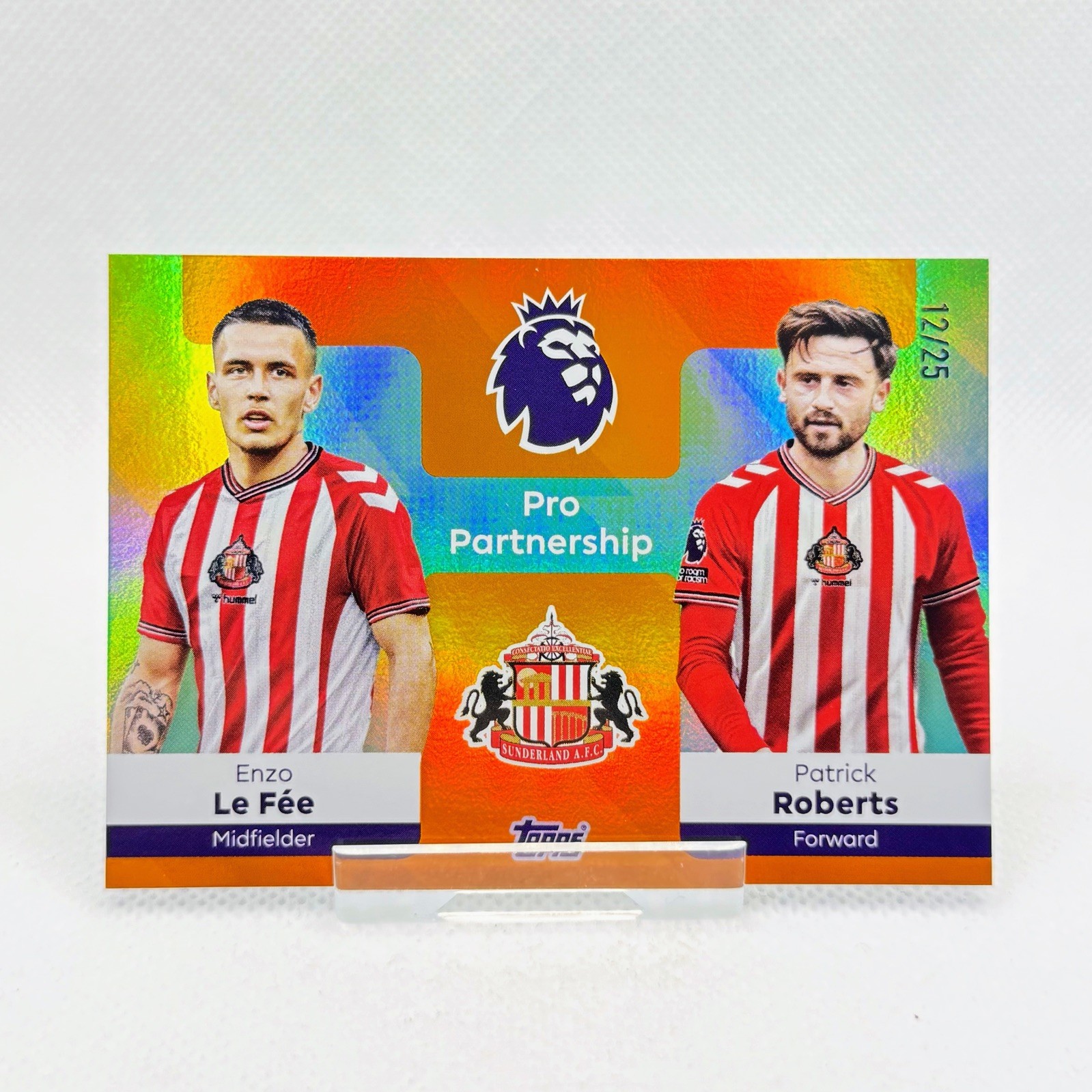2026 Topps Premier League Le Fee Roberts Pro Partnership Orange /25 - Sunderland for sale on Ebay