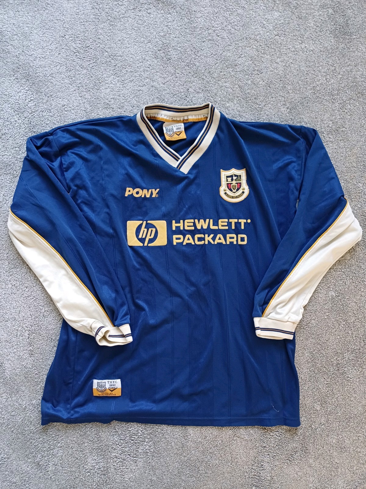 Tottenham Spurs Shirt Authentic Pony XL Long Sleeves RARE Away shirt for sale on Ebay