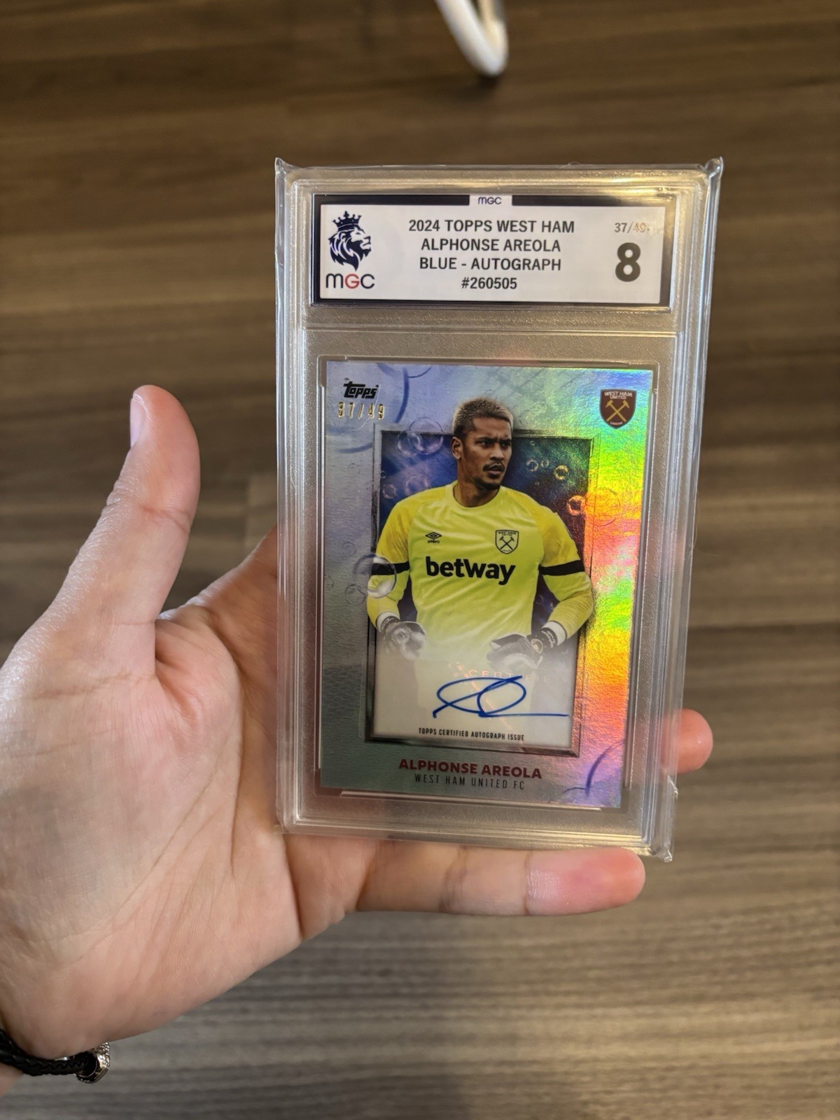 Alphonse Areola Auto /49 Topps West Ham United Team Set GRADED for sale on Ebay