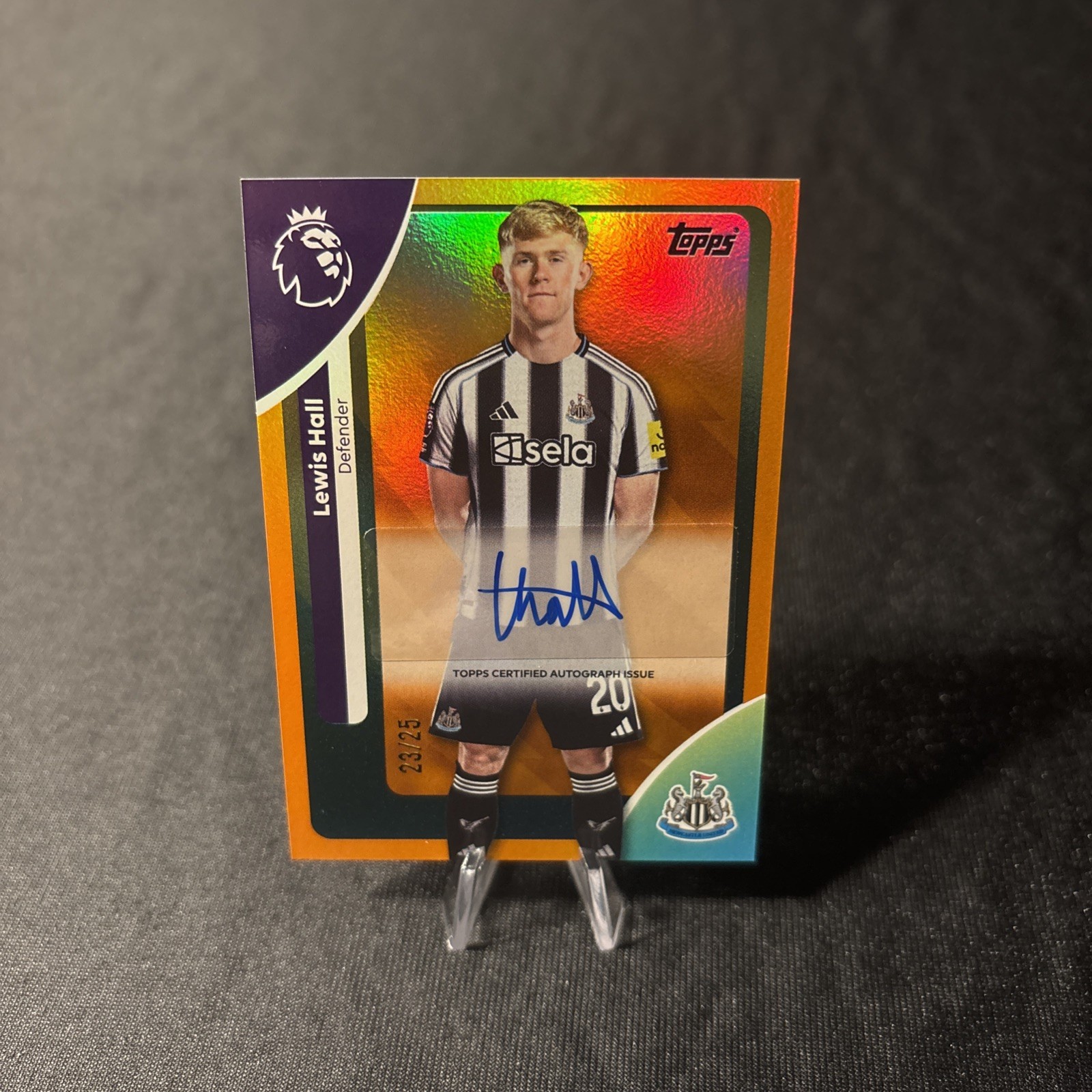 Topps Premier League 2026 Lewis Hall  Auto Orange /25 Newcastle United for sale on Ebay