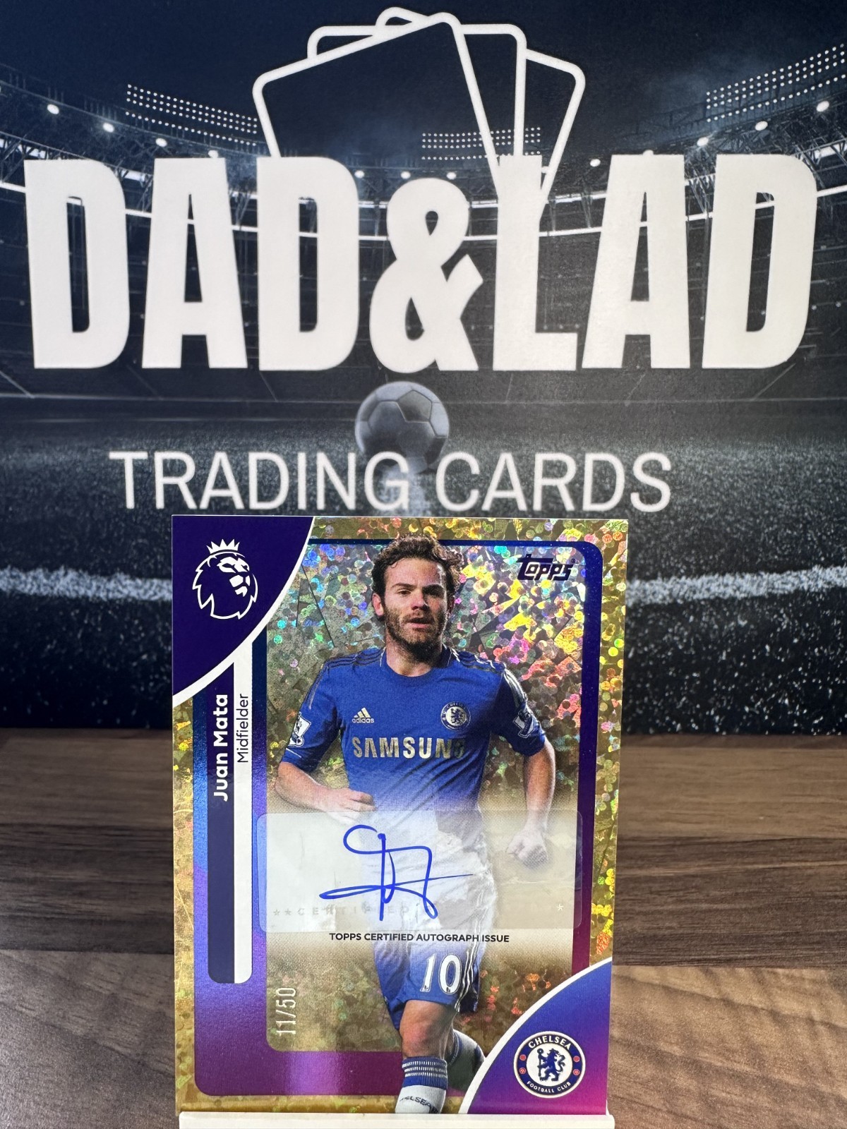 Topps Premier League 2026 Juan Mata Chelsea #AC-JMA Gold Parallel Auto 11/50 for sale on Ebay