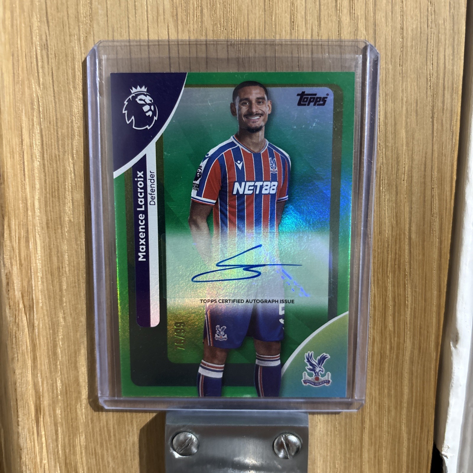 Topps Premier League 2026 25/26 Maxence Lacroix Auto /99 Crystal Palace for sale on Ebay