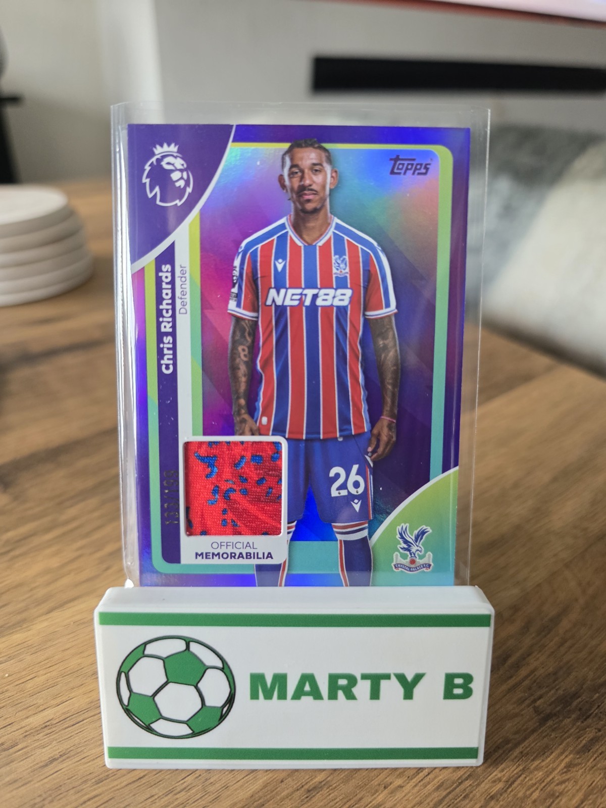 Topps Premier League 2025/26 Crystal Palace Chris Richards Patch 133/199 for sale on Ebay