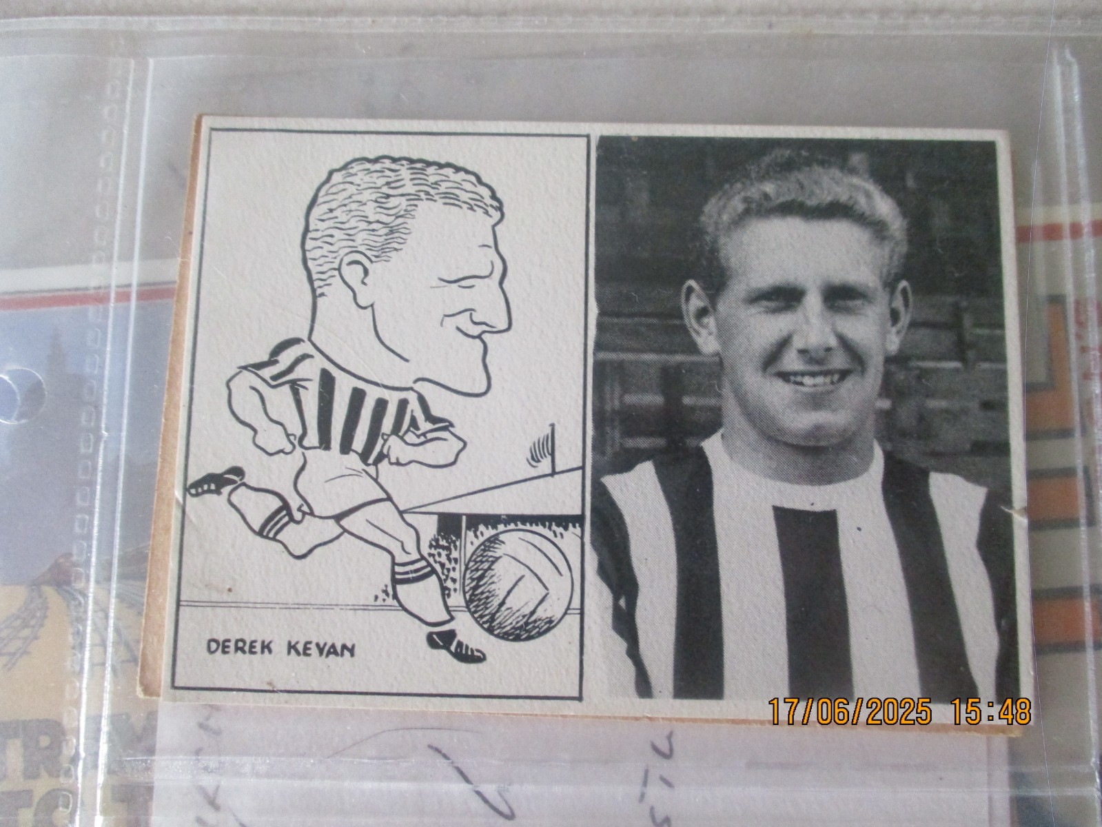 Chix  1960 BLACK & WHITE TRADE CARD Derek Kevan West Bromwich Albion for sale on Ebay