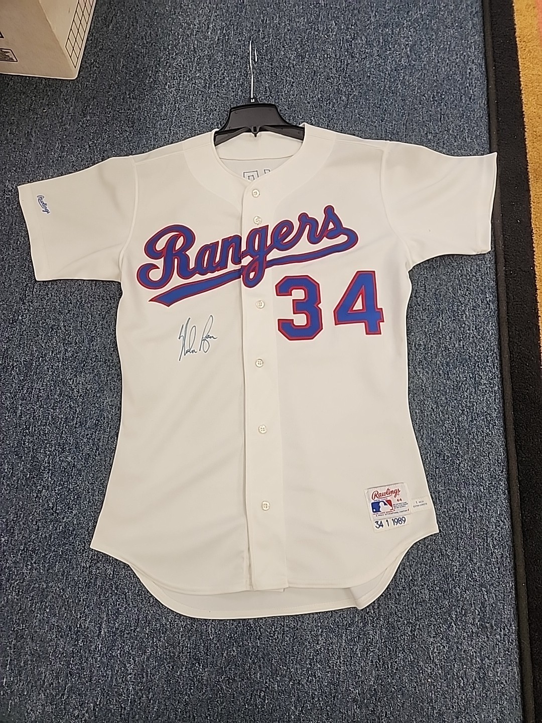 Vintage 1989 Nolan Ryan Autographed Texas Rangers Baseball Player Issued Jersey  for sale on Ebay