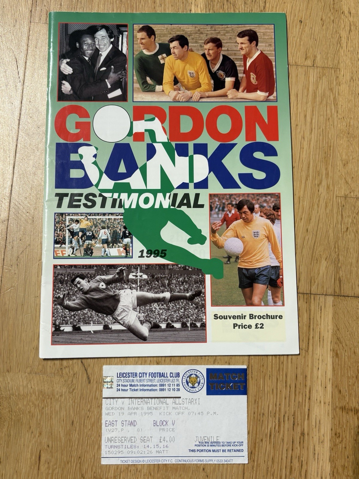 Gordon Banks Testimonial Leicester City V Allstar XI 19/04/1995 Includes Ticket for sale on Ebay