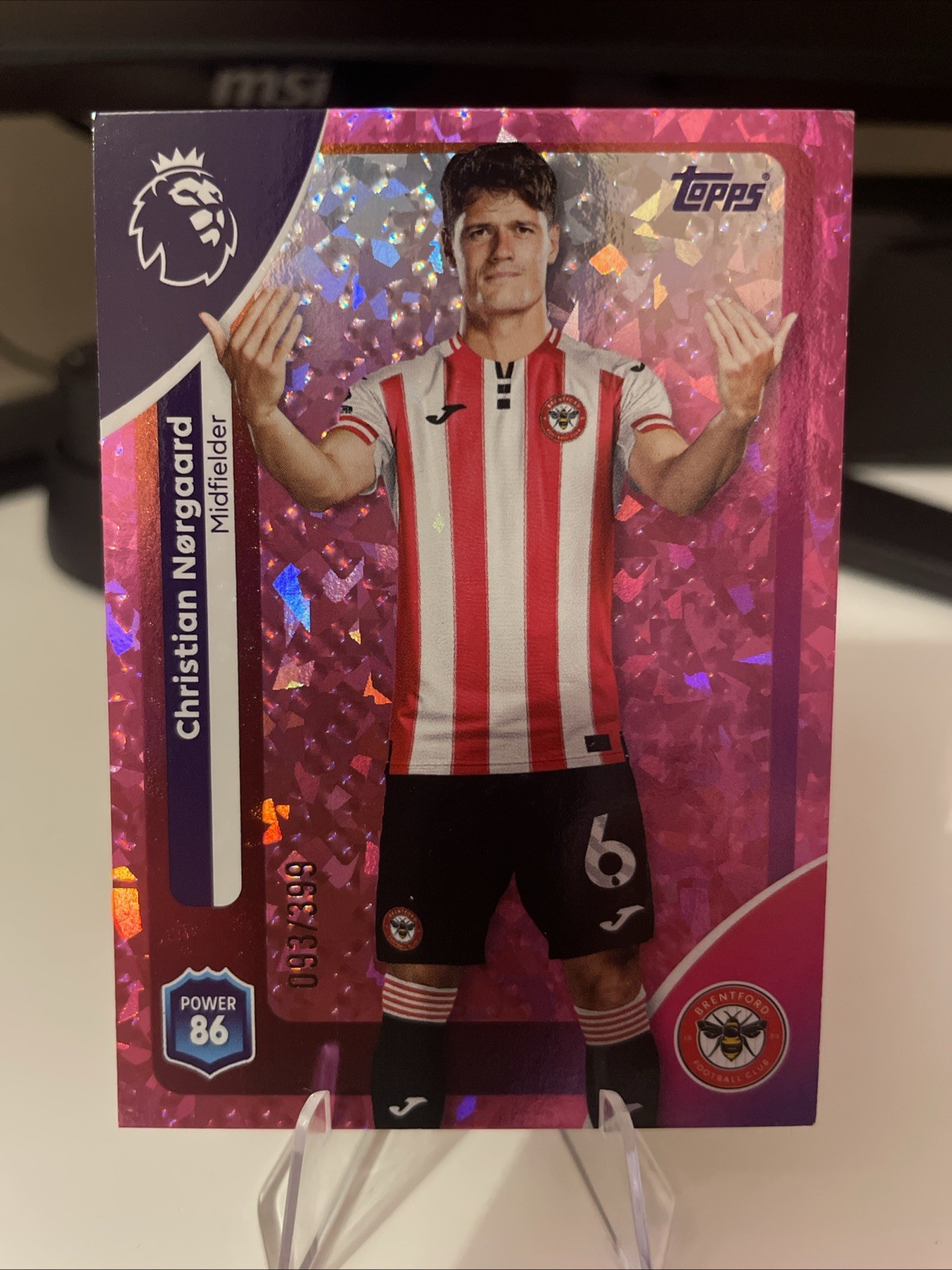 Topps Premier League 2025/26 Christian Norgaard Brentford Numbered Parallel /399 for sale on Ebay