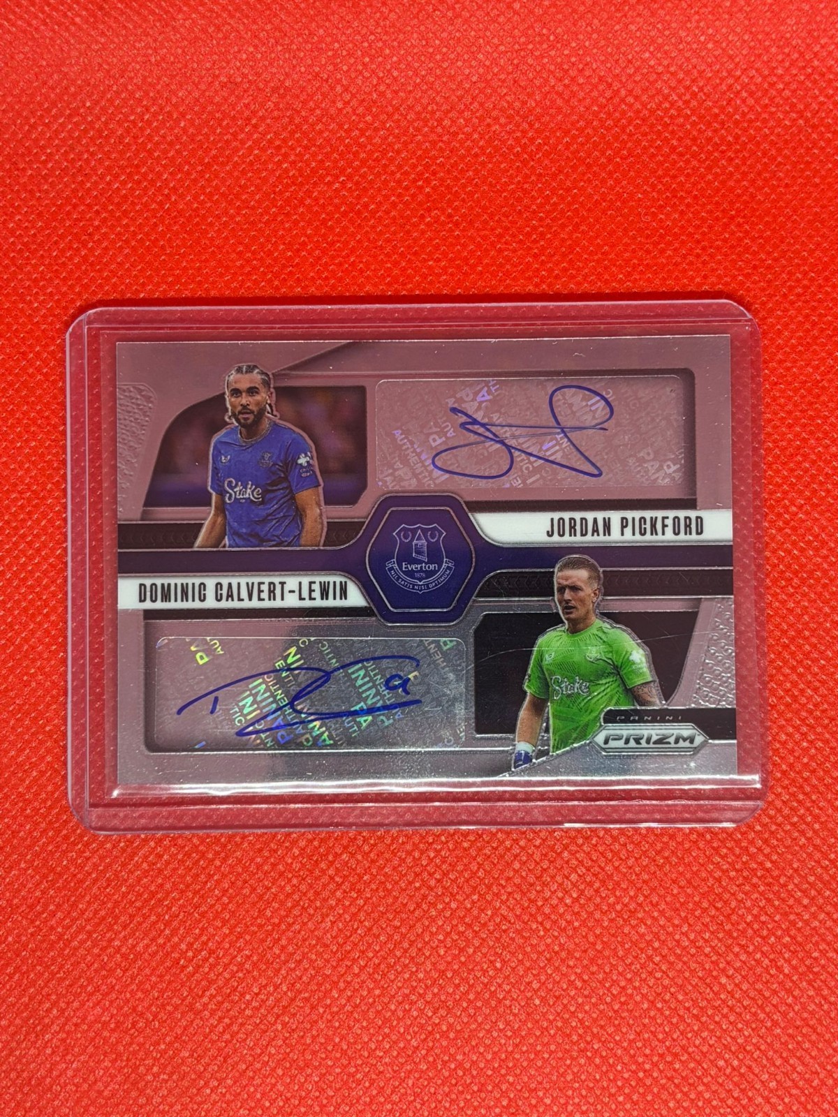 2024-25 Panini Prizm EPL Jordan Pickford & Calvert-Lewin Dual Auto - Everton for sale on Ebay