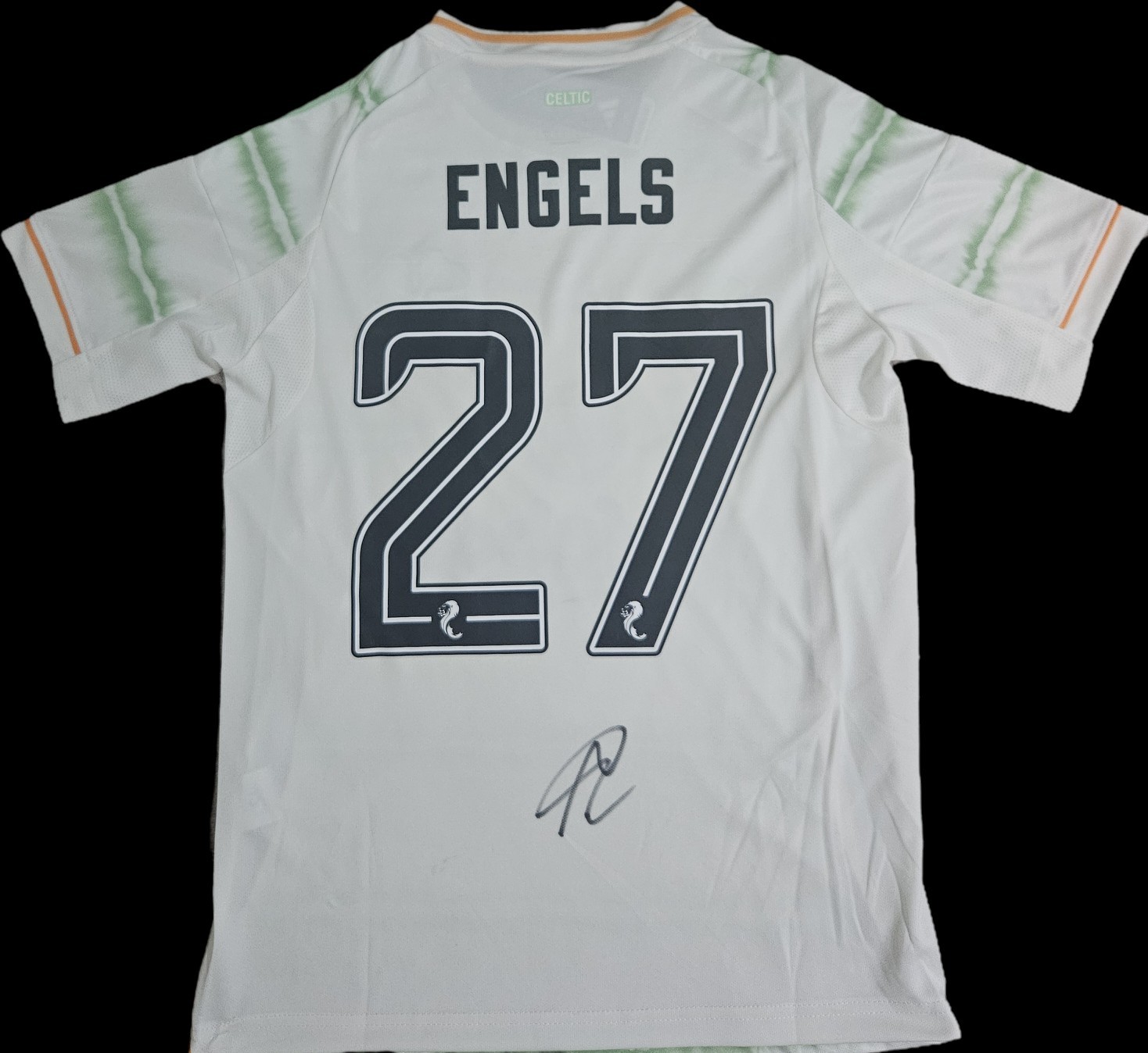 Arne Engels Signed Celtic Fc 2025/26 Third Shirt Football Autograph COA PROOF for sale on Ebay