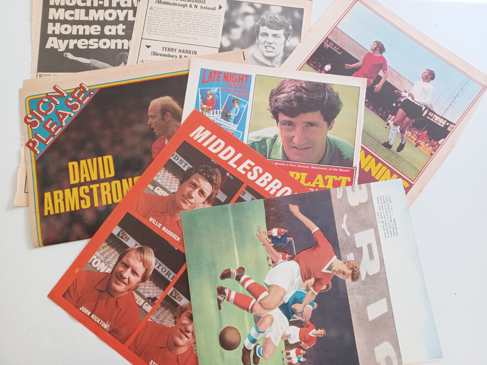 Football Player pictures Job Lot from Annuals + Magazines - MIDDLESBROUGH for sale on Ebay