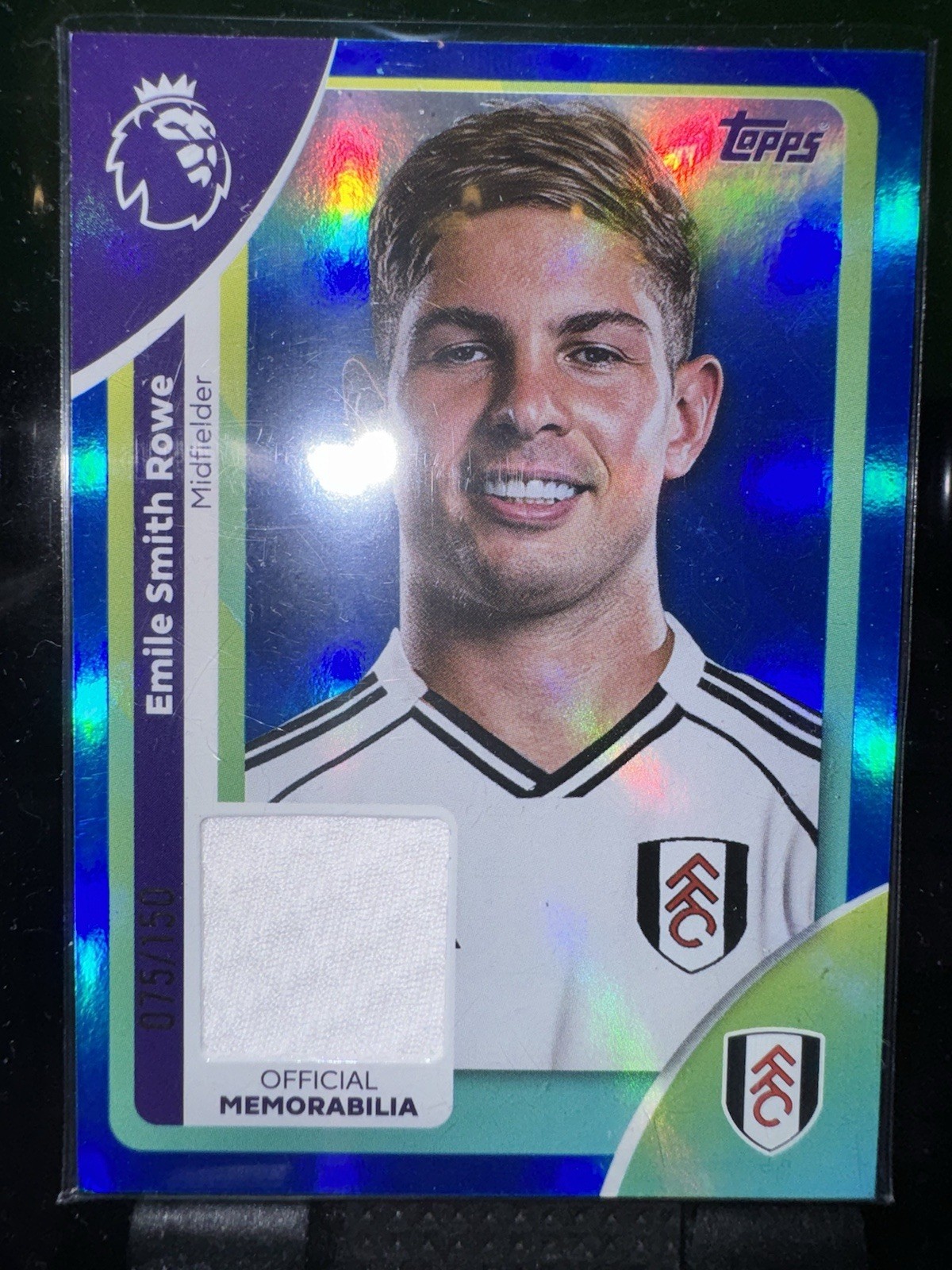 Emile Smith Rowe Relic Match Worn 75/150 Topps 2026 Fulham  for sale on Ebay