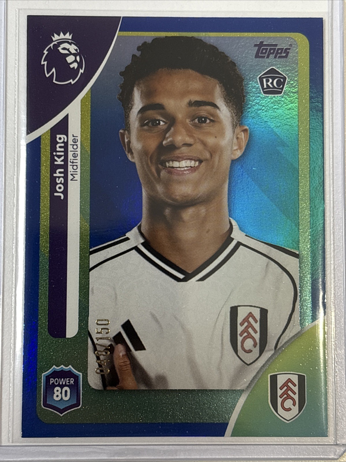 2026 Topps Premier League Hobby Josh King Blue /150 Rookie Fulham #152 for sale on Ebay