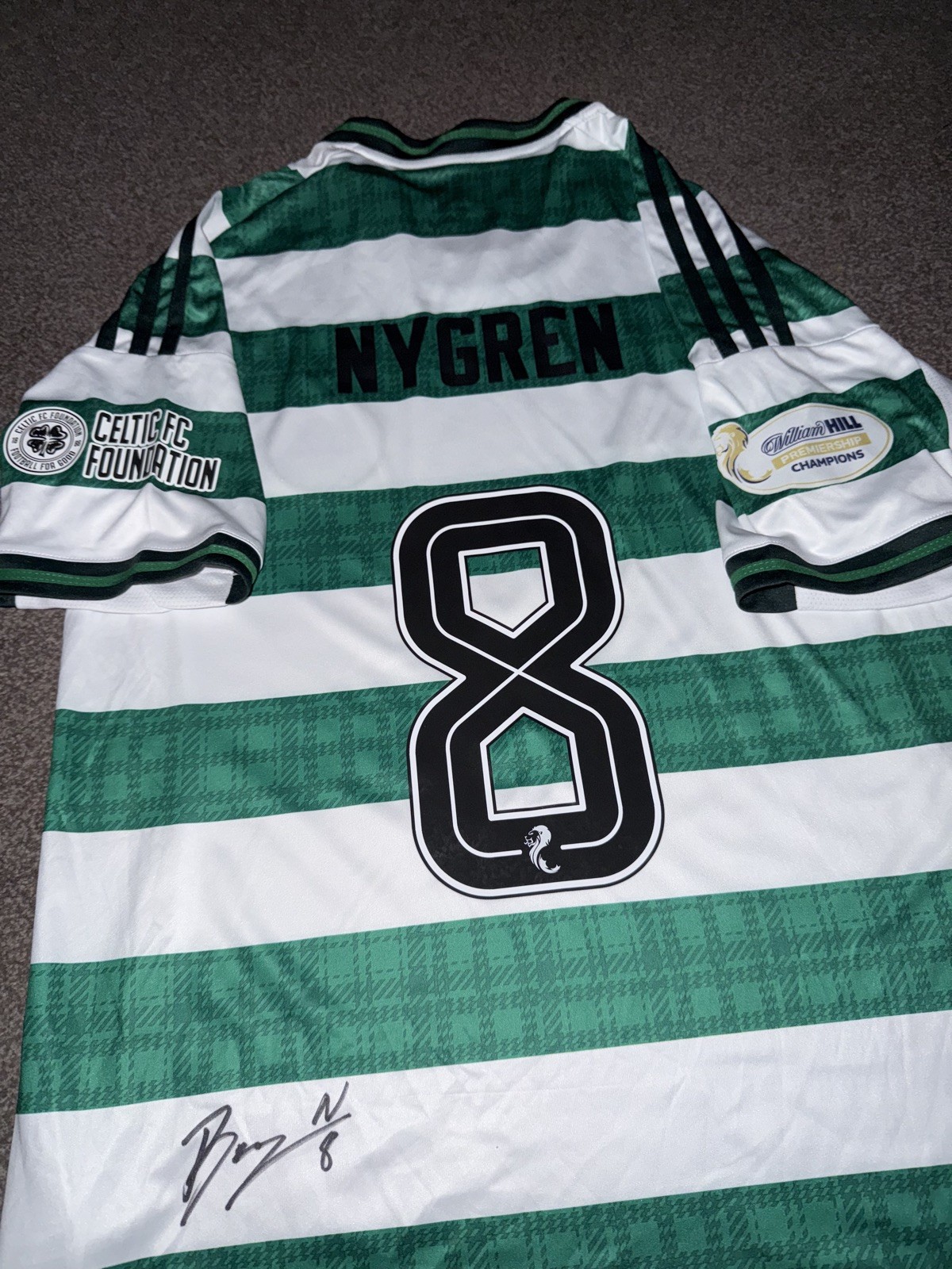 SIGNED CELTIC FC SHIRT 25/26 BENJAMIN NYGREN SWEDEN PROOF for sale on Ebay