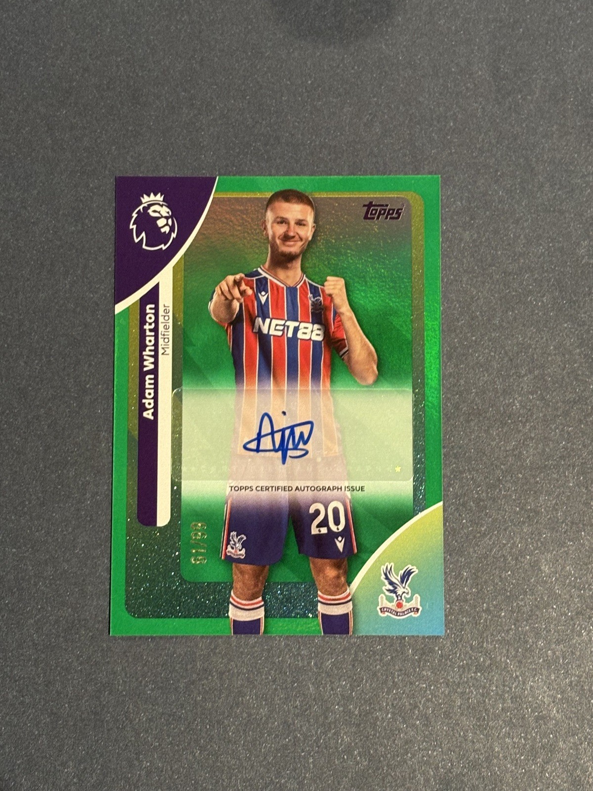 Adam Wharton Autograph Crystal Palace Topps Premier League 2026 Rare auto /99 for sale on Ebay