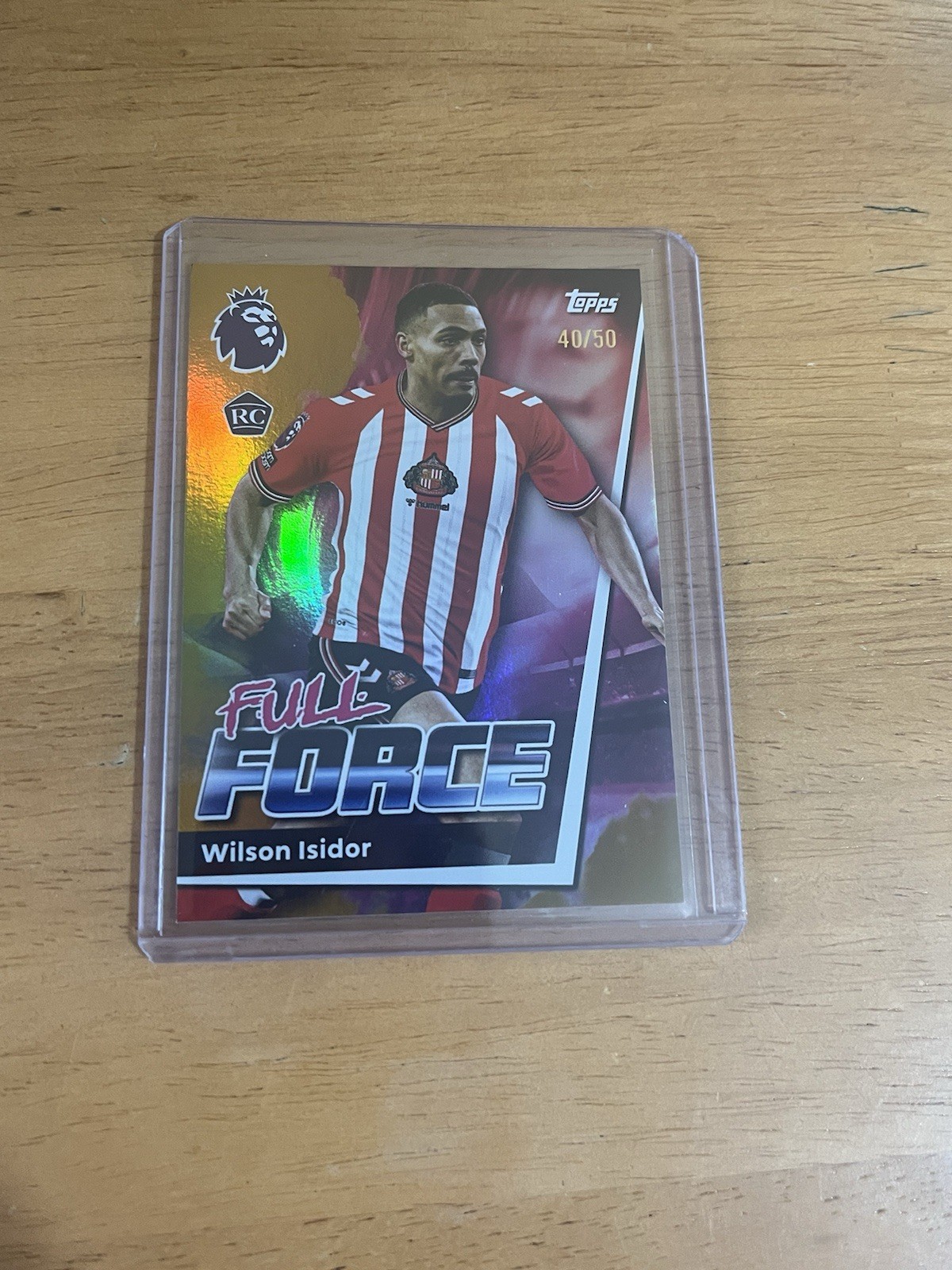 Wilson Isidor Topps Premier League 2025-26 Gold Rookie Full Force /50 Sunderland for sale on Ebay