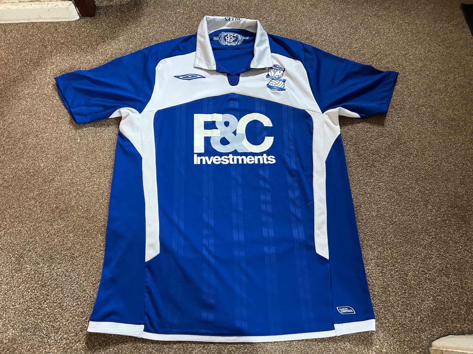 Birmingham City men’s home football shirt 2009/2010 size M for sale on Ebay