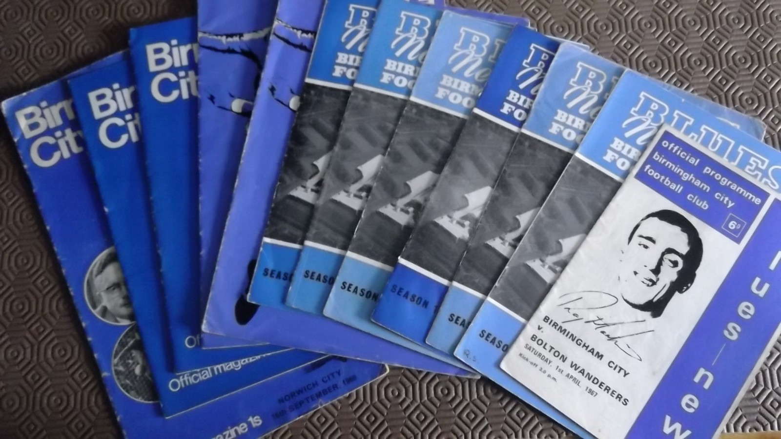 SELECTION  OF   13   BIRMINGHAM CITY   (HOME)  PROGRAMMES.   1960's. for sale on Ebay