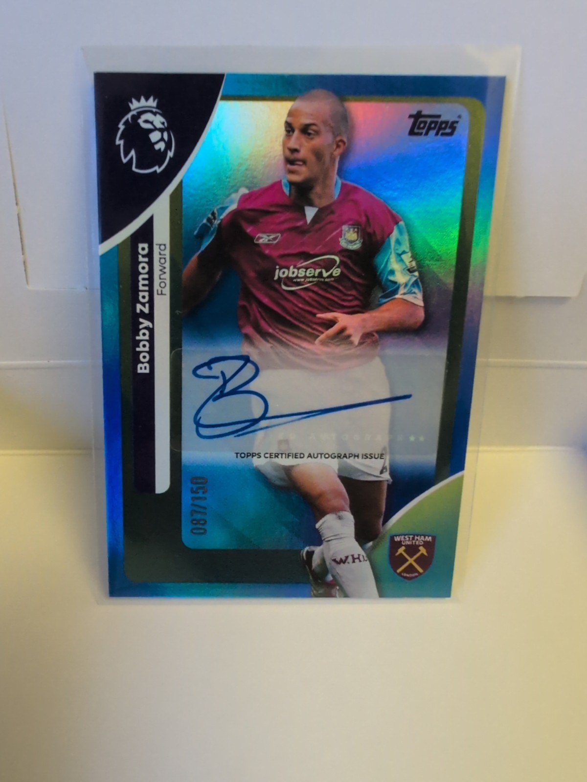 Topps Premier League 25/26 Bobby Zamora Signed 087/150 West Ham Autograph Card for sale on Ebay