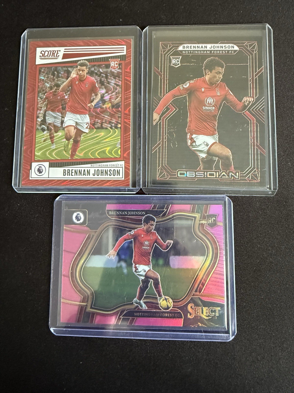 2022/23 Panini Brennan Johnson Rookie Numbered Bundle 3 Cards Nottingham Forest for sale on Ebay