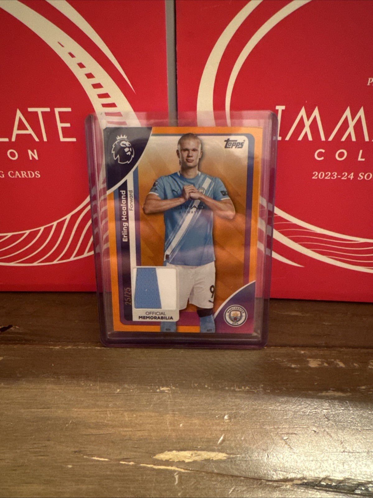 Topps Premier League 25/26 Manchester City Erling Haaland Player Worn Relic /25 for sale on Ebay