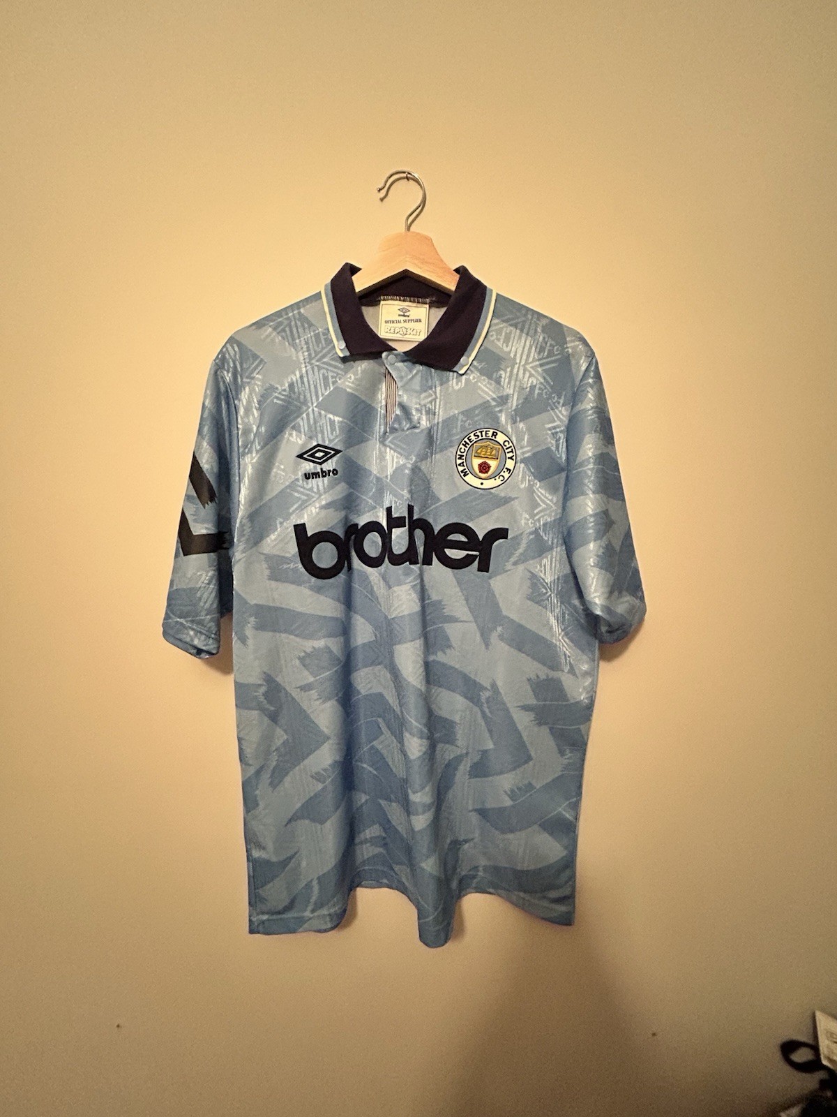 Manchester City Home Shirt 1991–1993 – Vintage Umbro – Medium – Great Condition for sale on Ebay