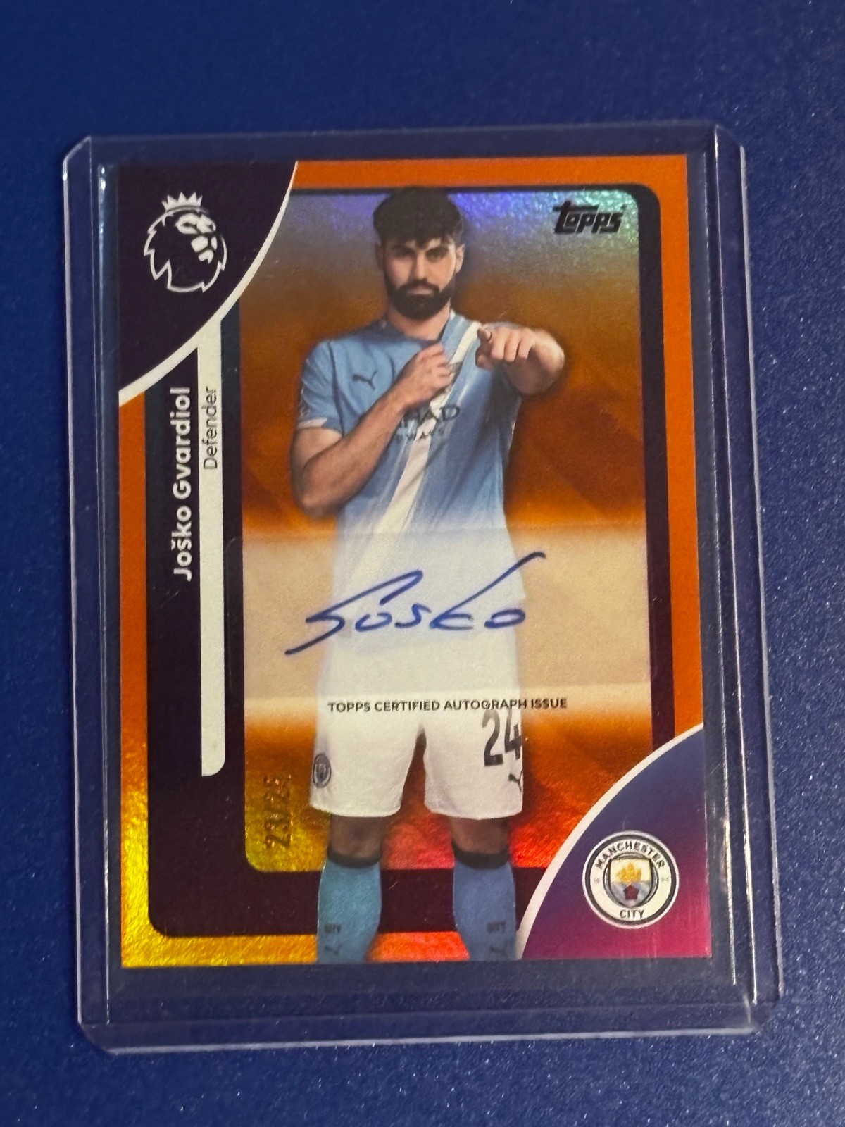 Josko Gvardiol Auto Rare 23/25 Parallel Topps - Manchester City for sale on Ebay