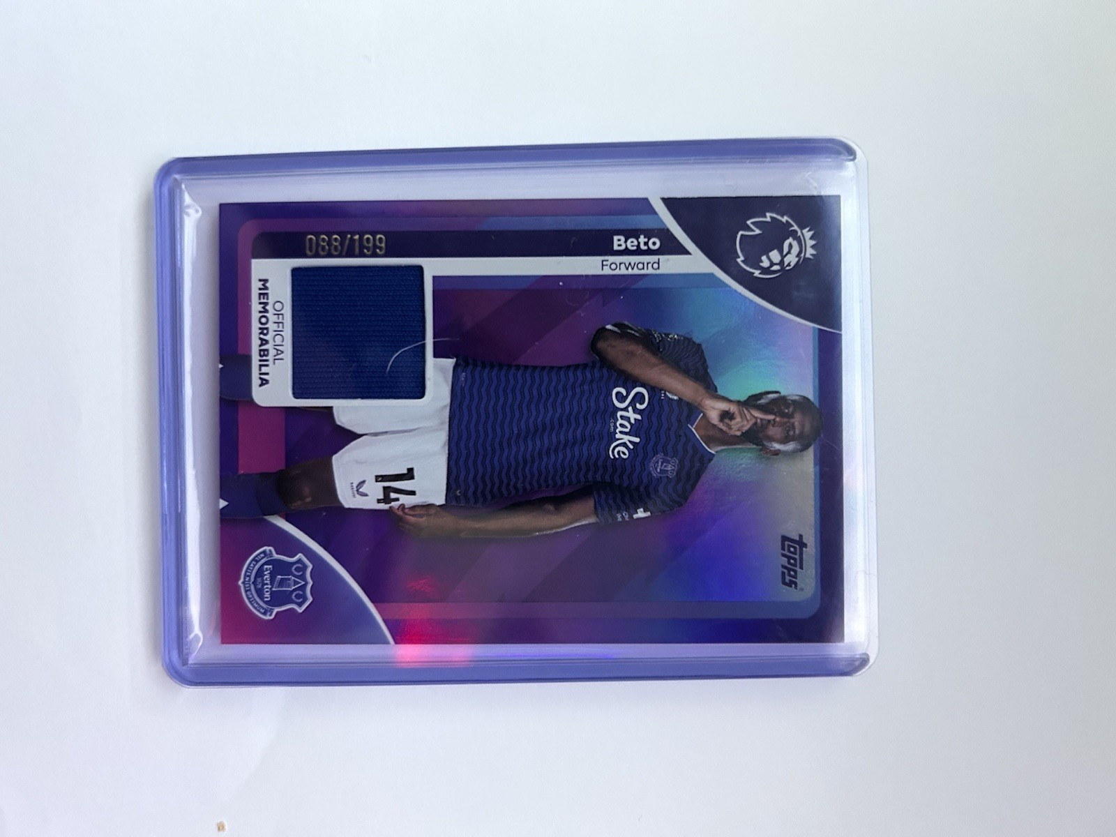 Topps 2026 Premier League Beto Everton Player Worn Relic /199 Patch for sale on Ebay