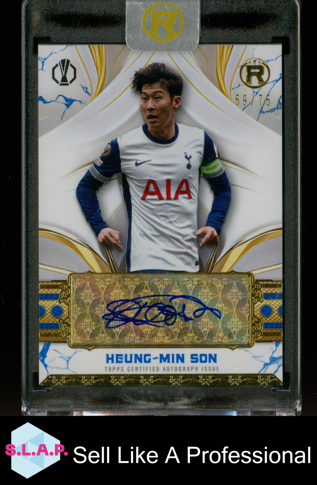 HEUNG-MIN SON TOPPS 59/75 RA-HS 2025 REVERENCE UEL TOTTENHAM ENGLISH AUTOGRAPH for sale on Ebay