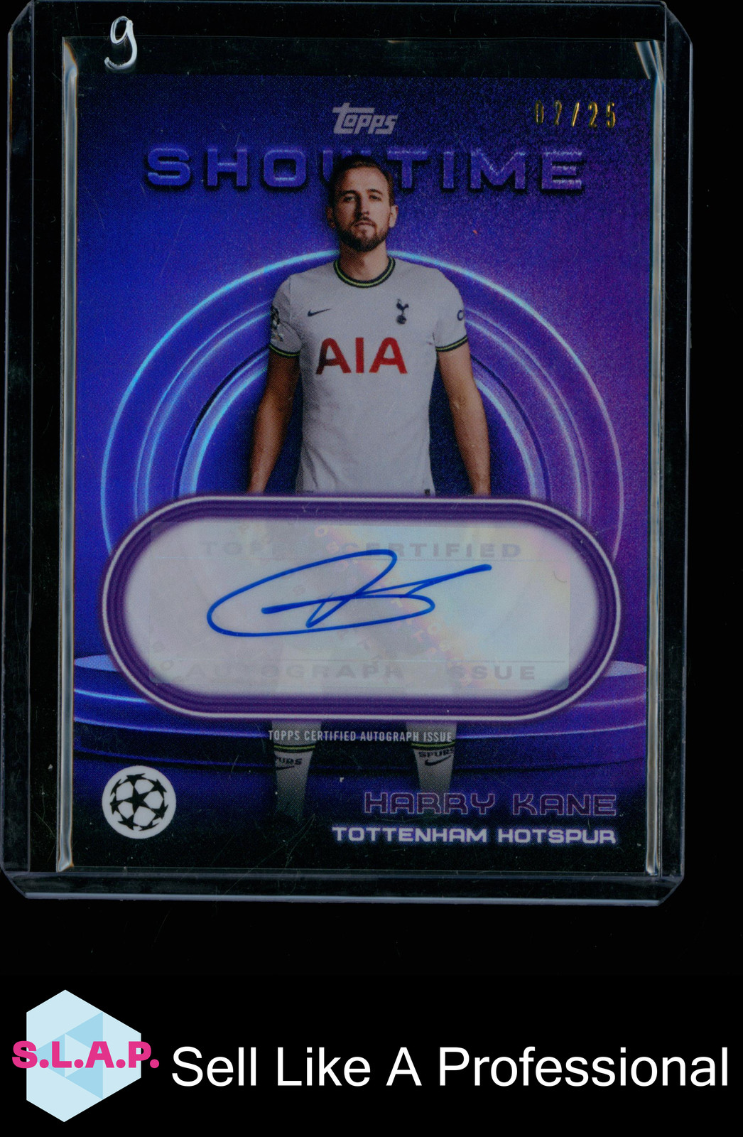 HARRY KANE TOTTENHAM TOPPS 02/25 PURPLE AUTO UCC SHOWTIME 2024-25 ENGLISH for sale on Ebay
