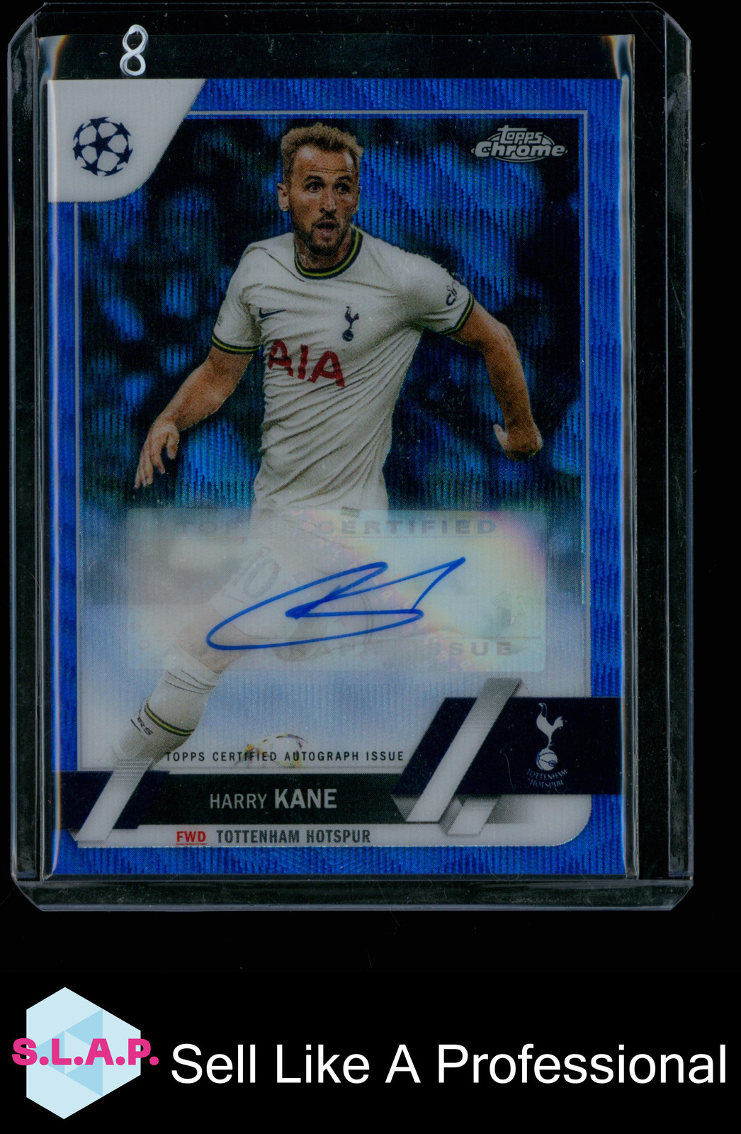 HARRY KANE TOTTENHAM TOPPS 70/75 BLUE WAVE AUTO UCC CHROME CA-HK 2022-23 ENG for sale on Ebay