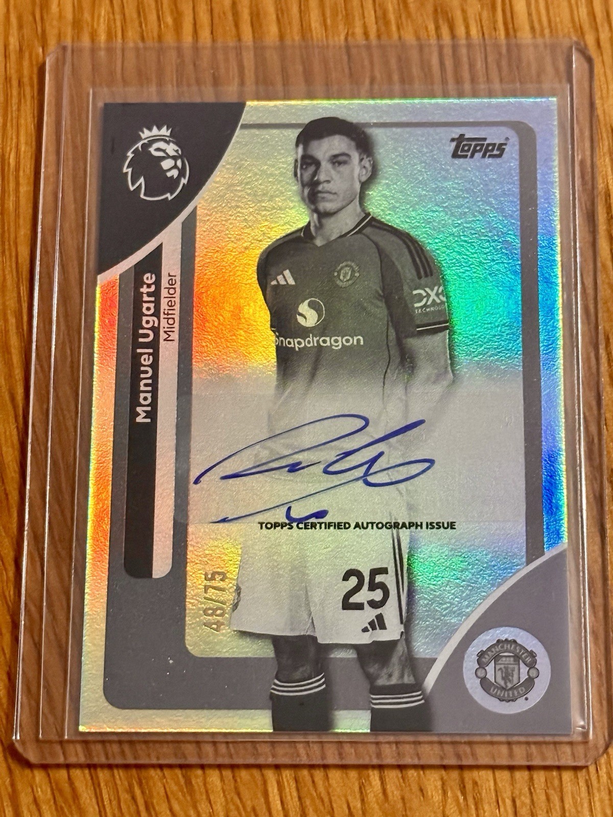 Manuel Ugarte Silver Auto /75 - Topps Premier League 2025/26 - Manchester United for sale on Ebay